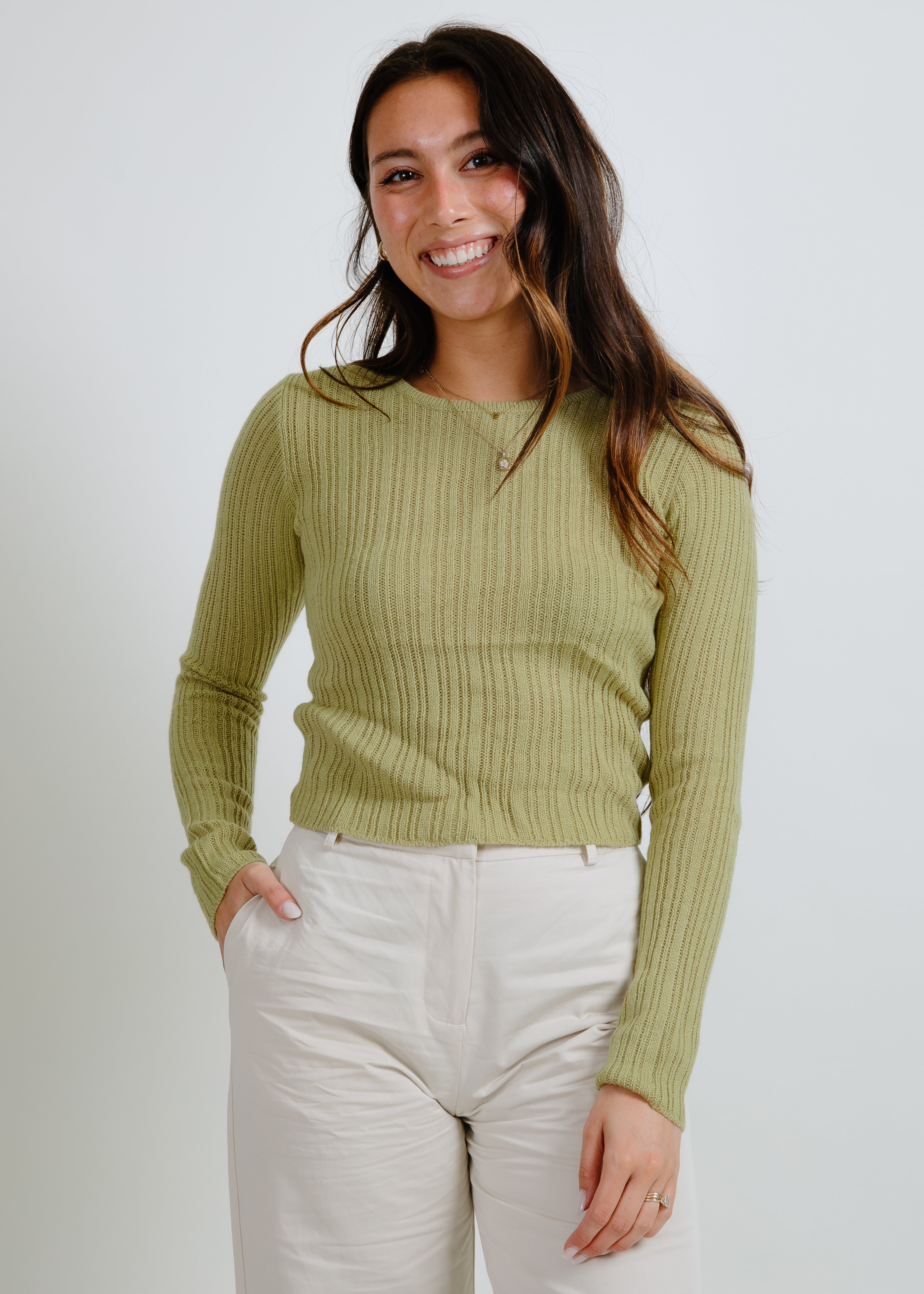 Ziggy Side Slit Pants - Cream