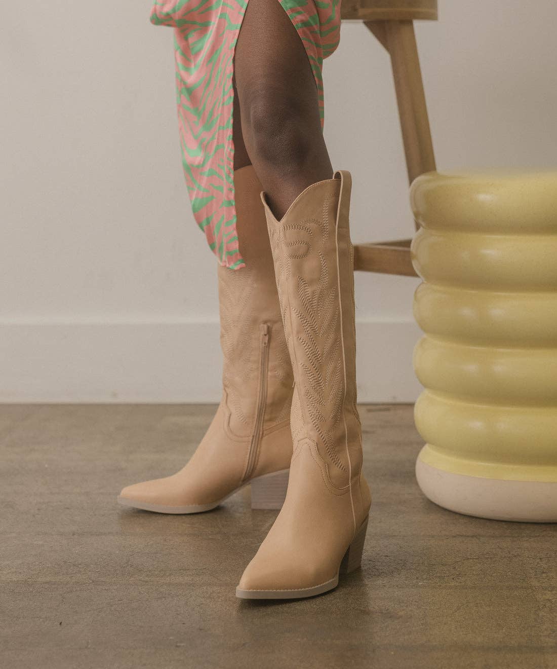 Samara Tall Boot - Nude