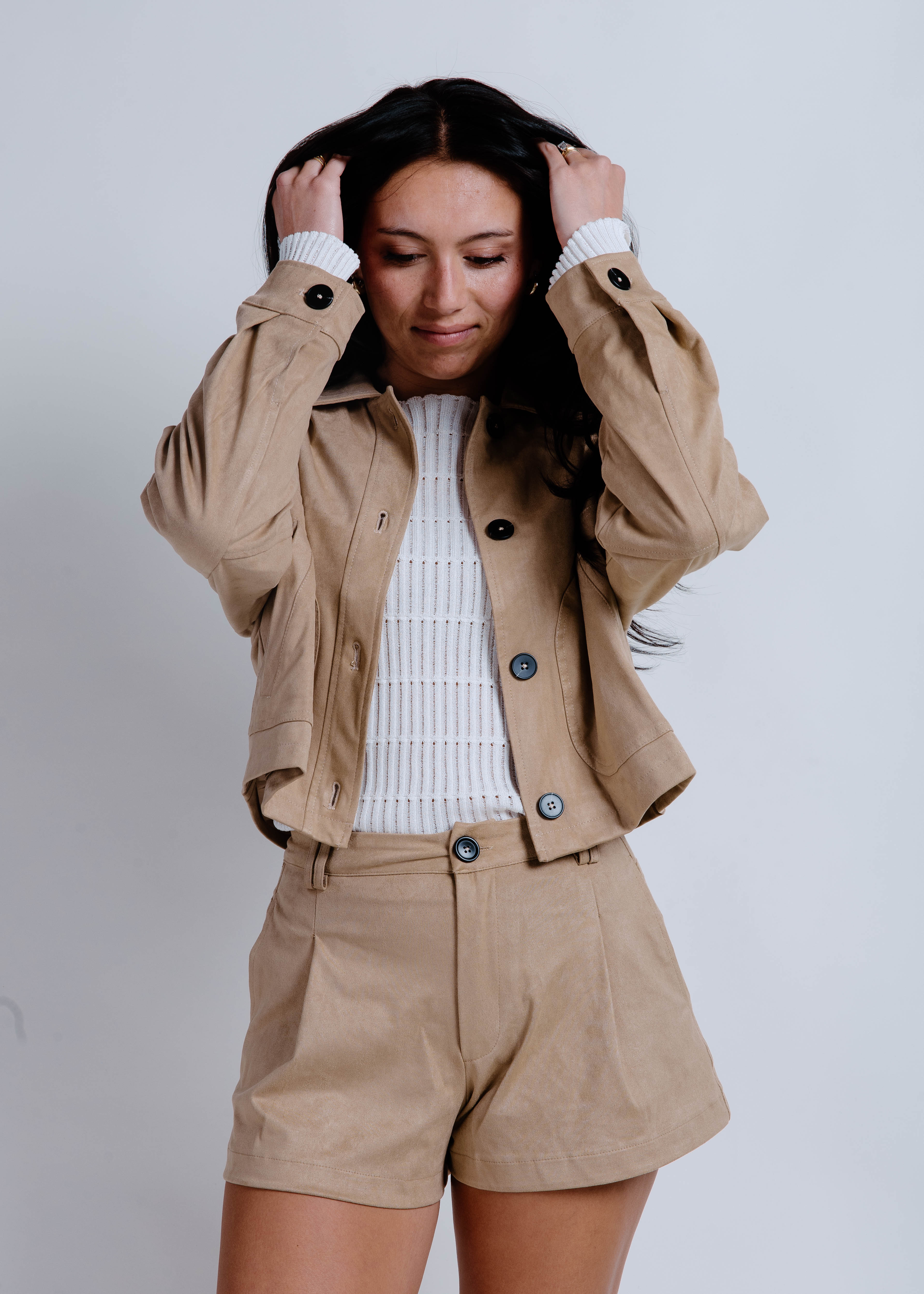 Kinsley Suede Jacket - Camel