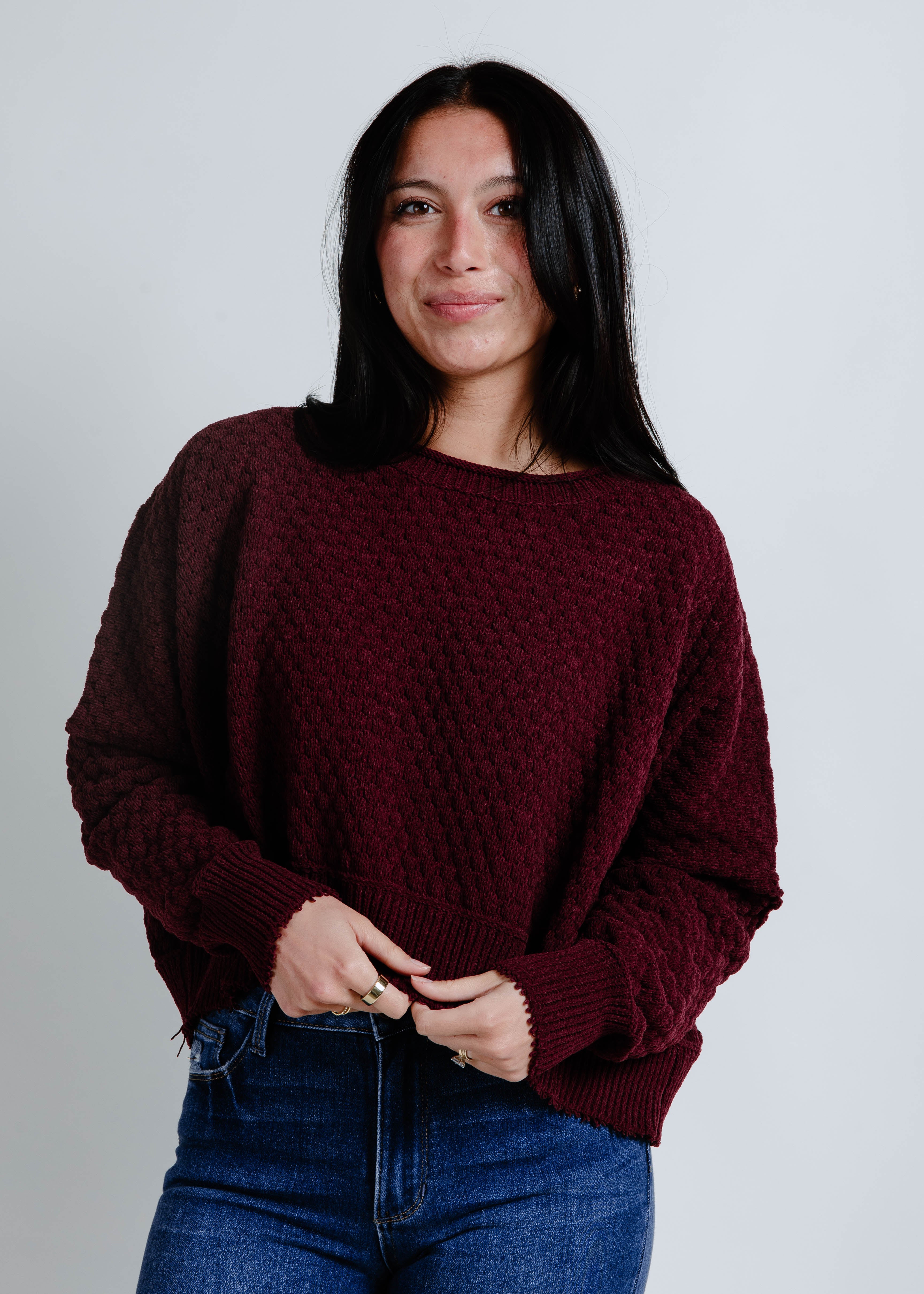The Roswell Sweater - Burgundy