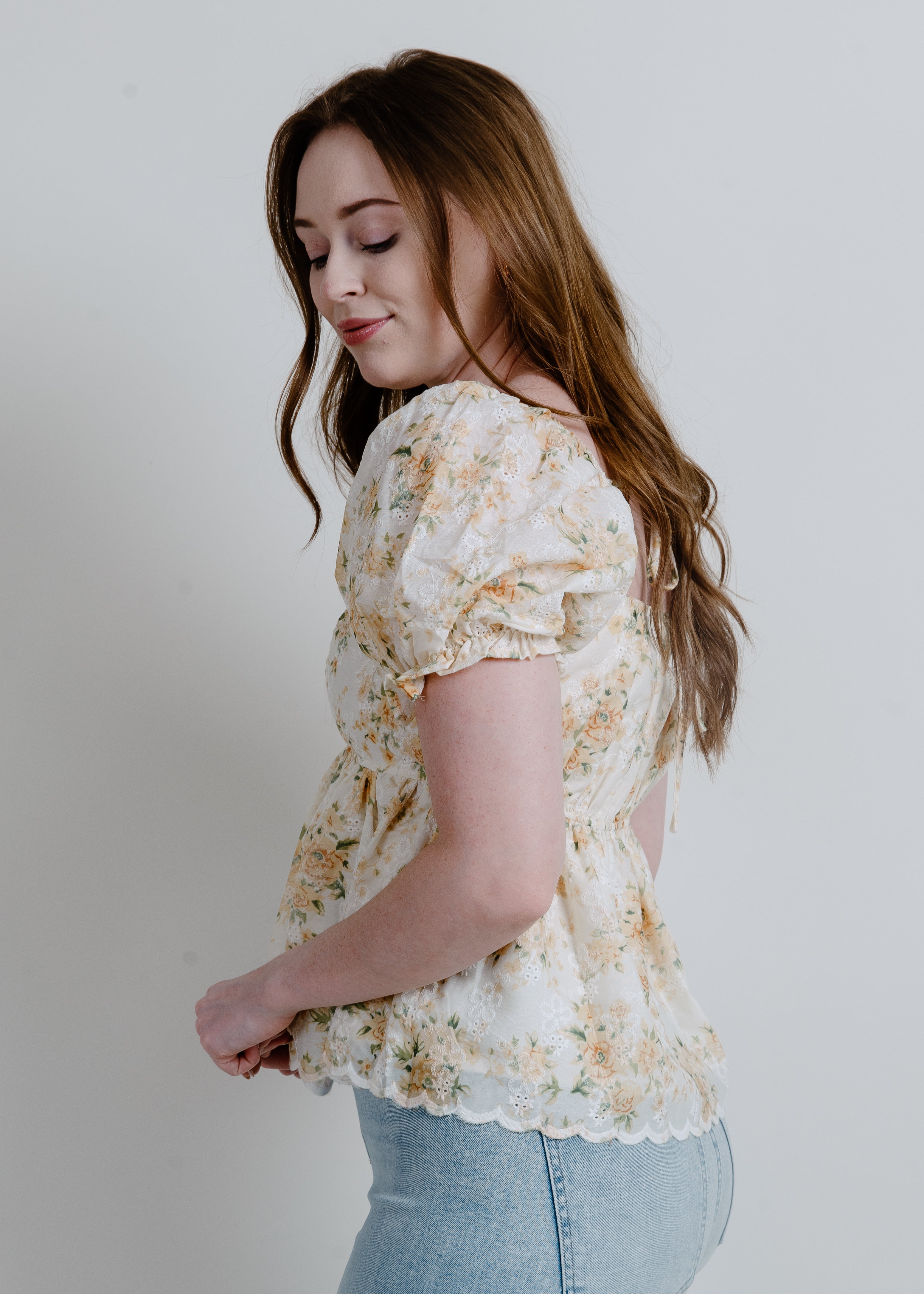 Amalfi Babydoll Top - Canary