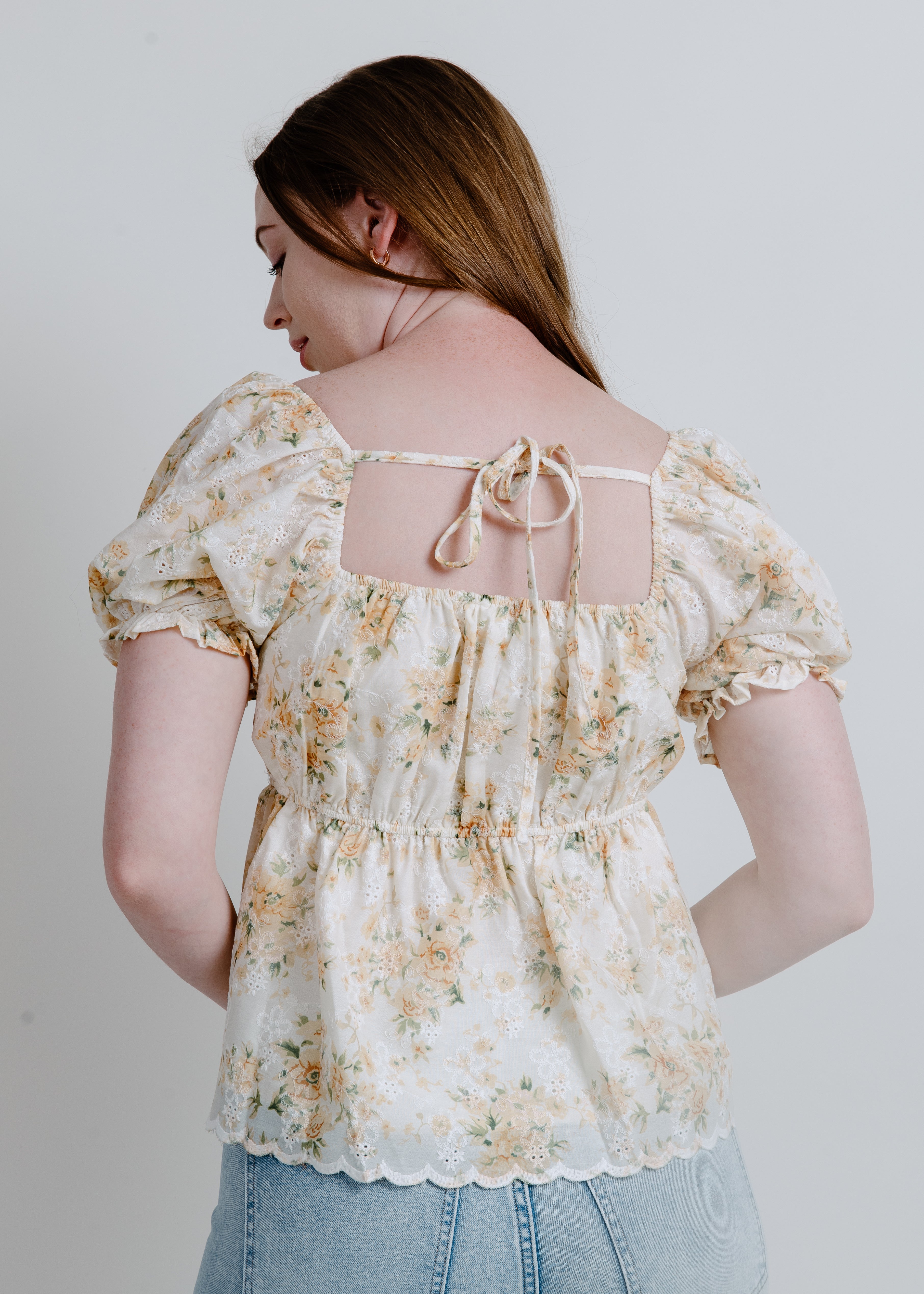 Amalfi Babydoll Top - Canary