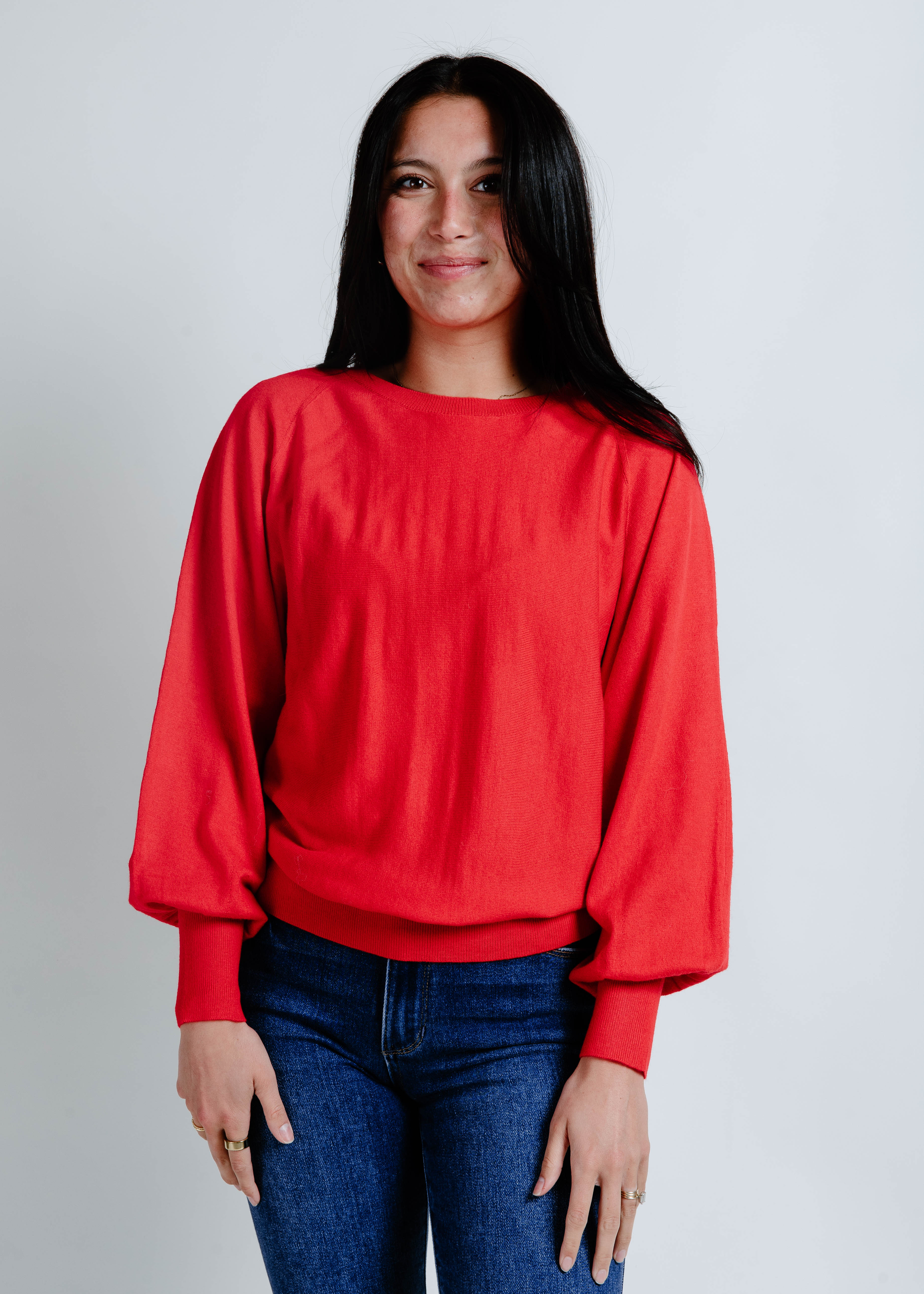 Amaya Knit Sweater - Red