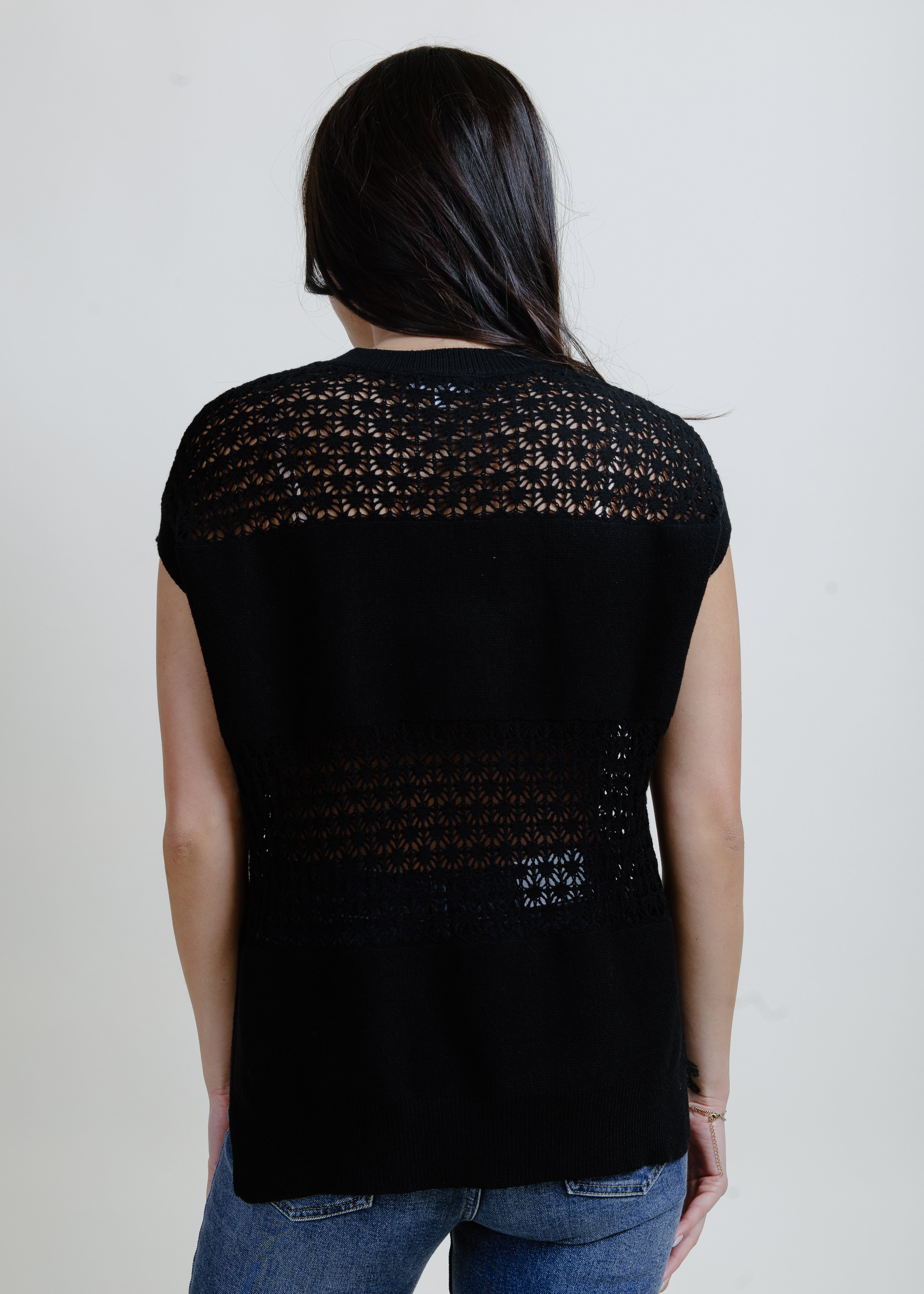 Amelia Mesh Top - Black