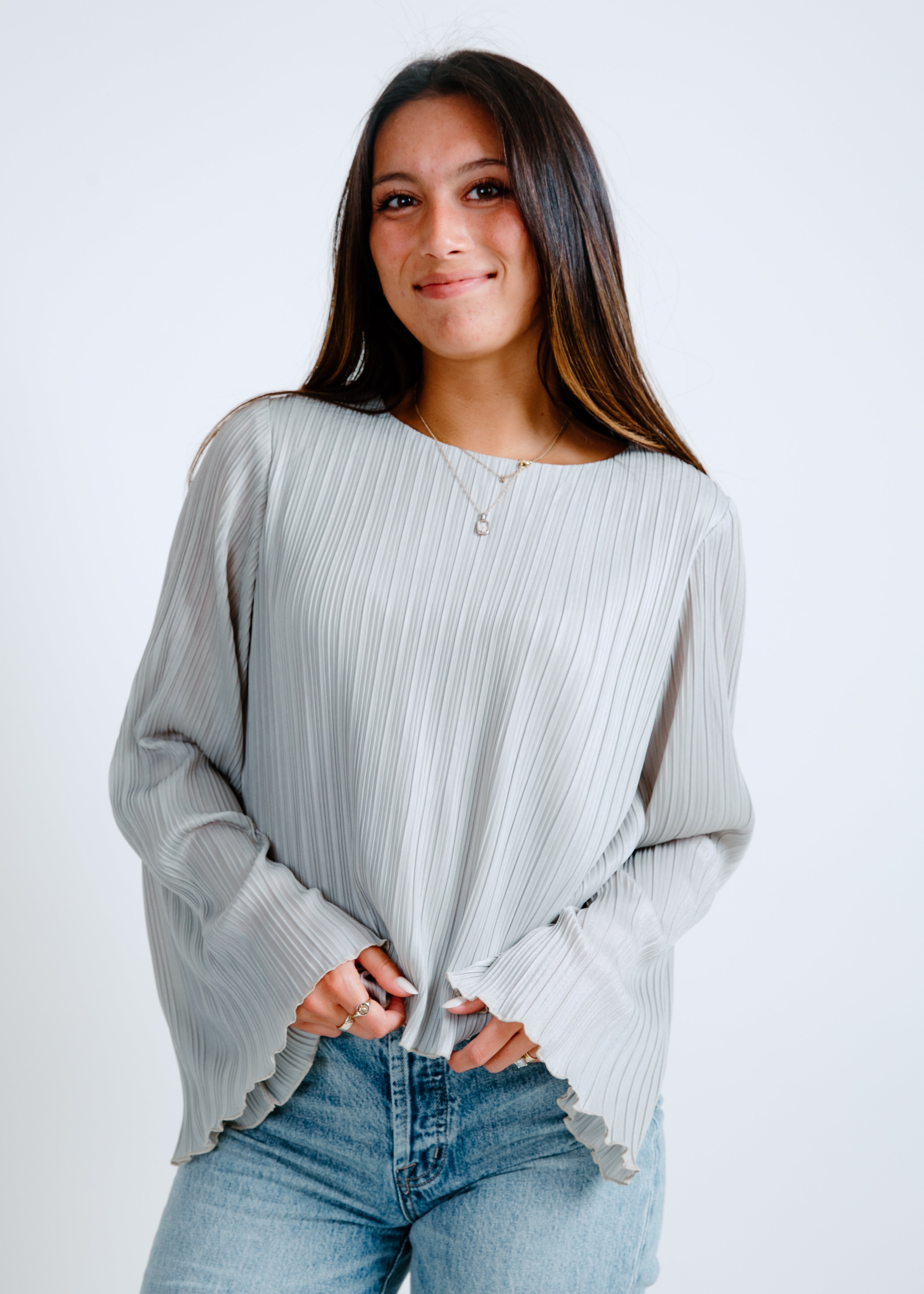 Bennie Bell Sleeve Blouse - Sage