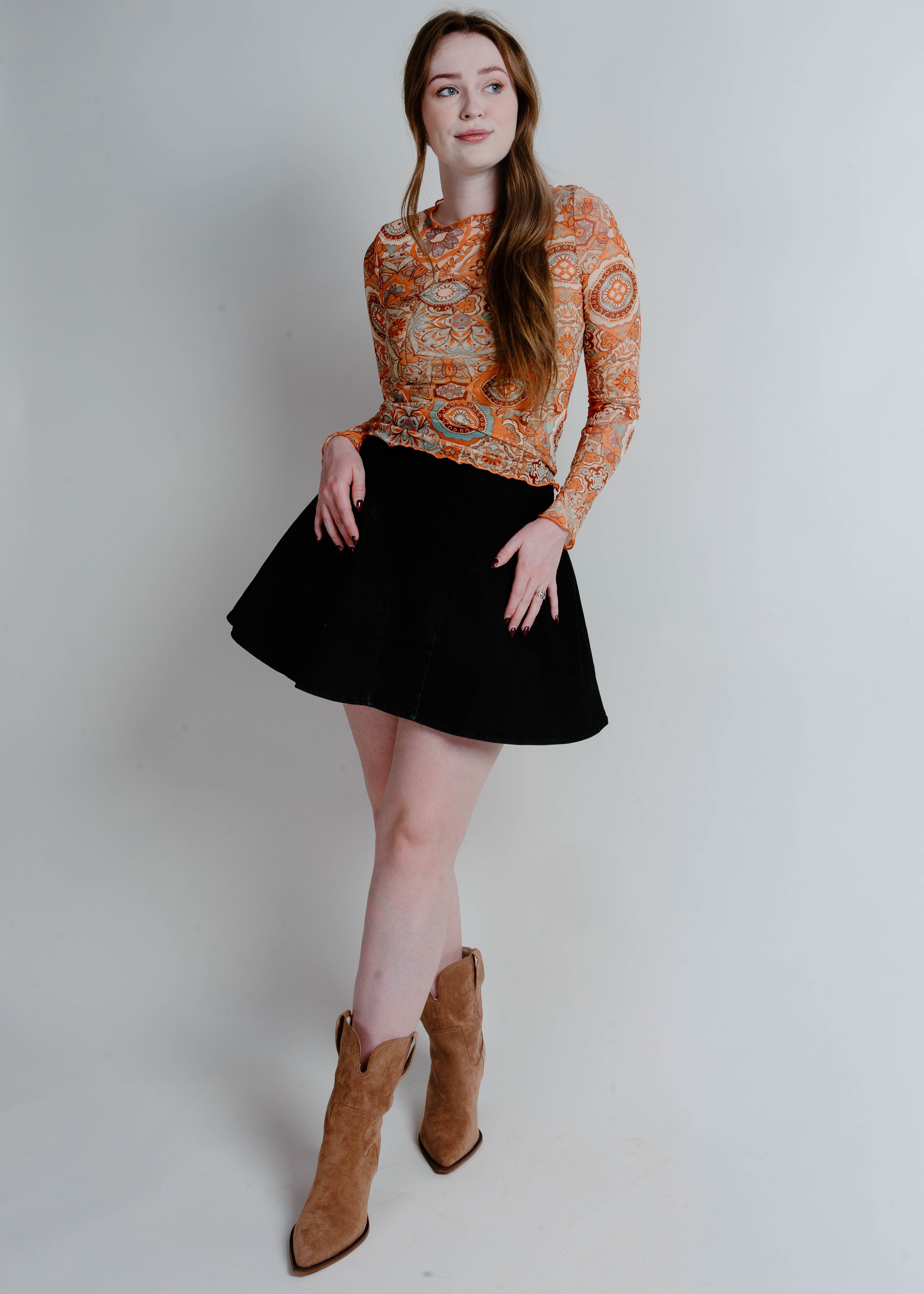 Call It How It Is Denim Mini Skirt - Black