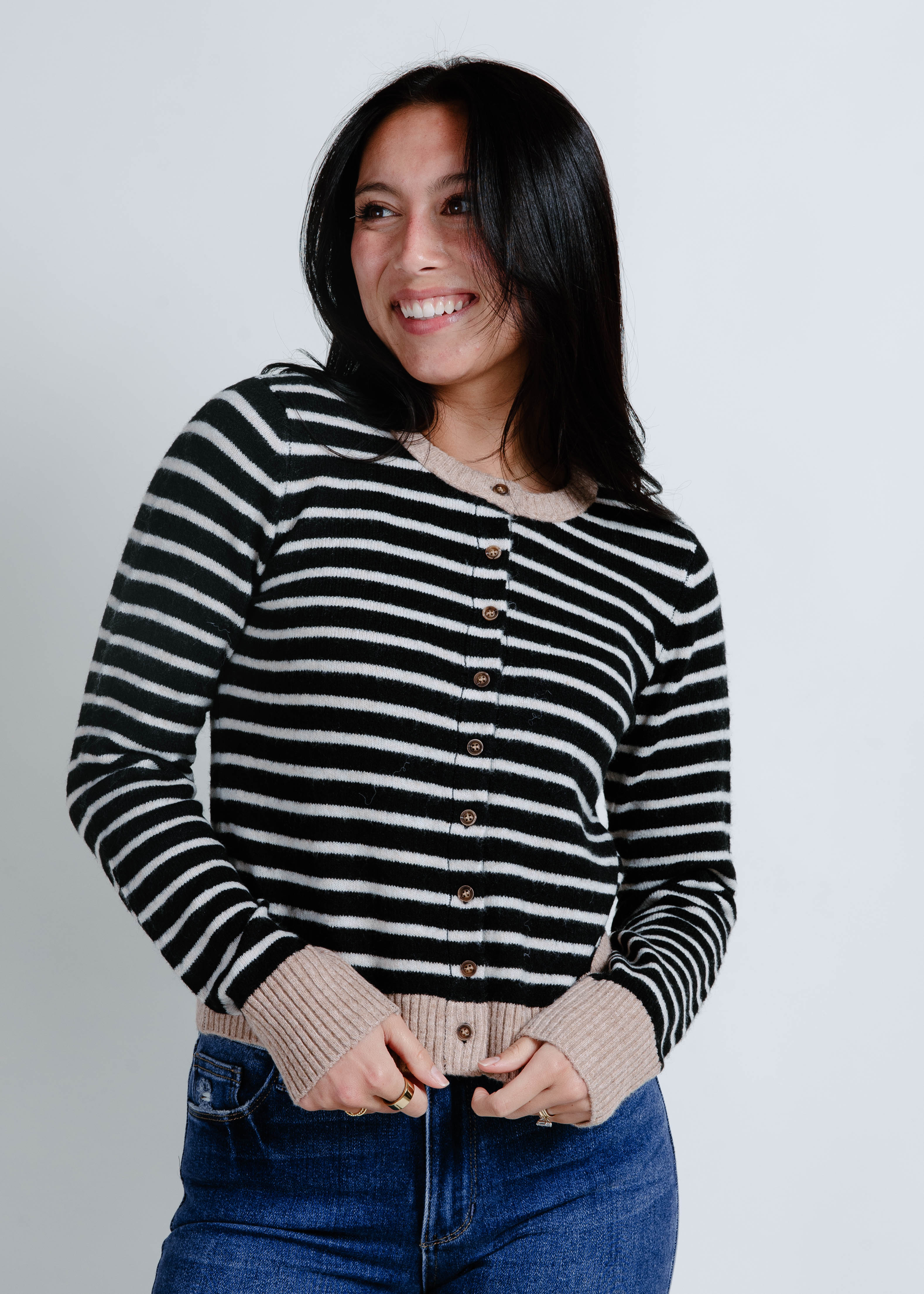 Carleigh Striped Cardigan