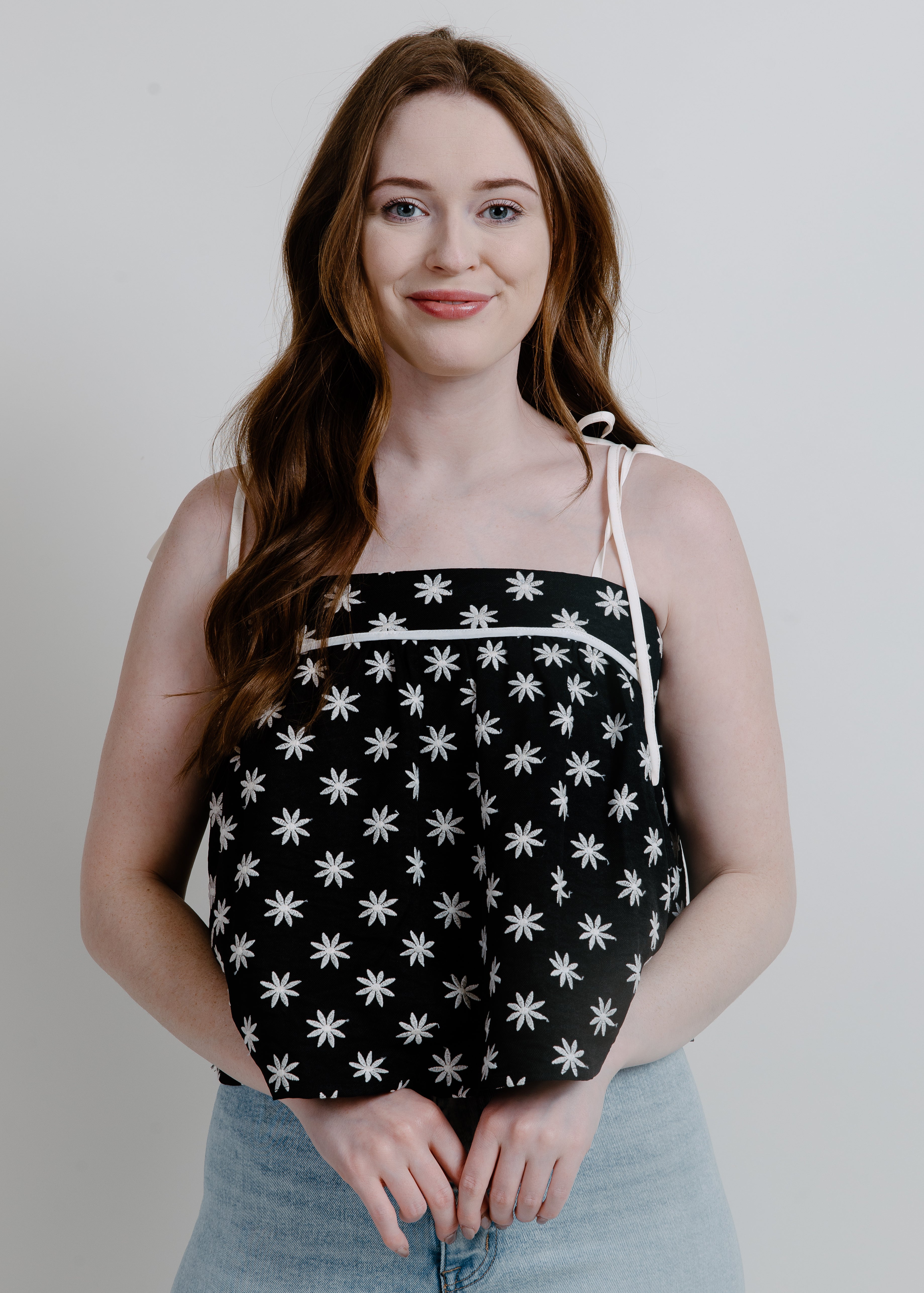 Carlin Babydoll Top - Black