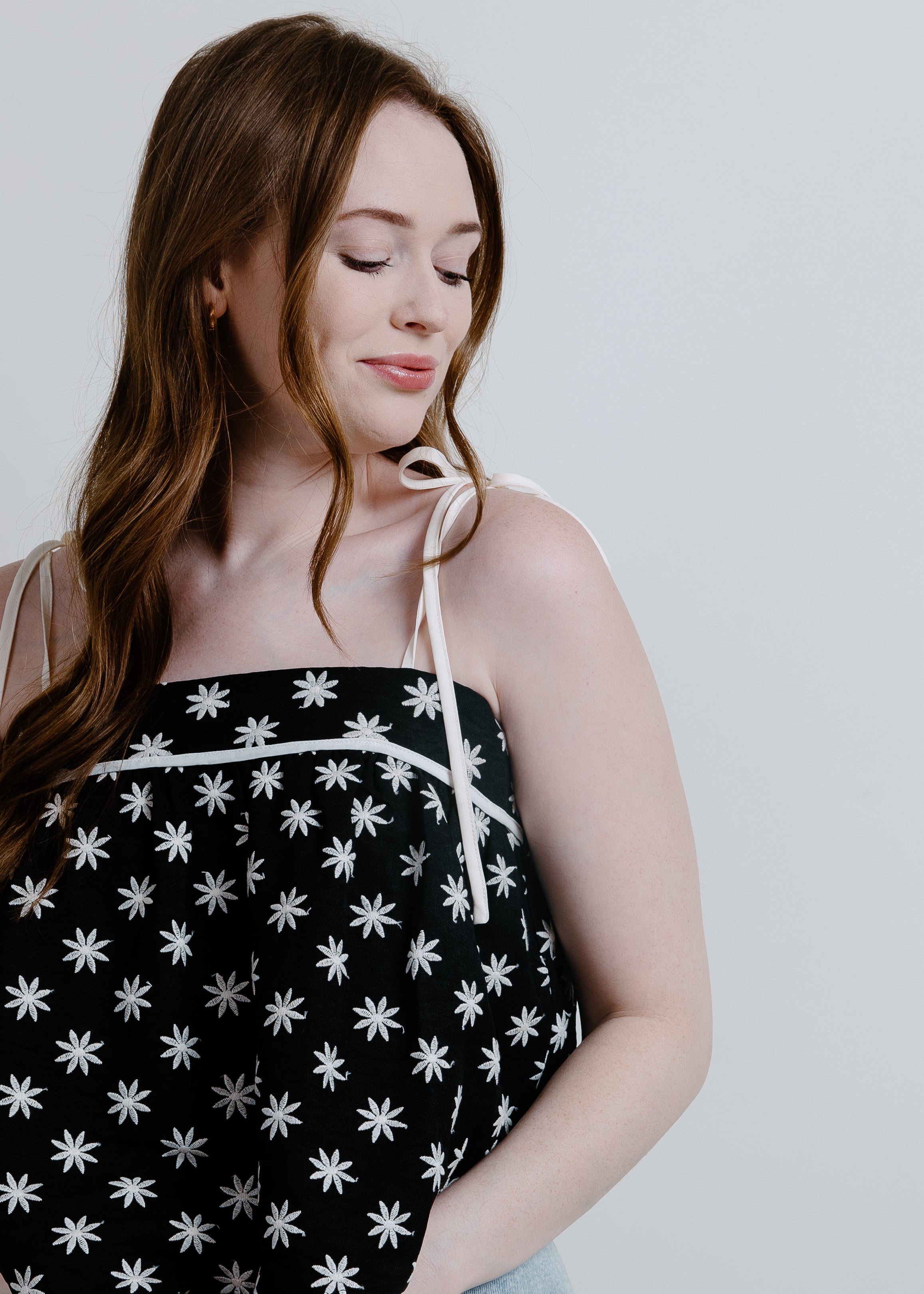 Carlin Babydoll Top - Black