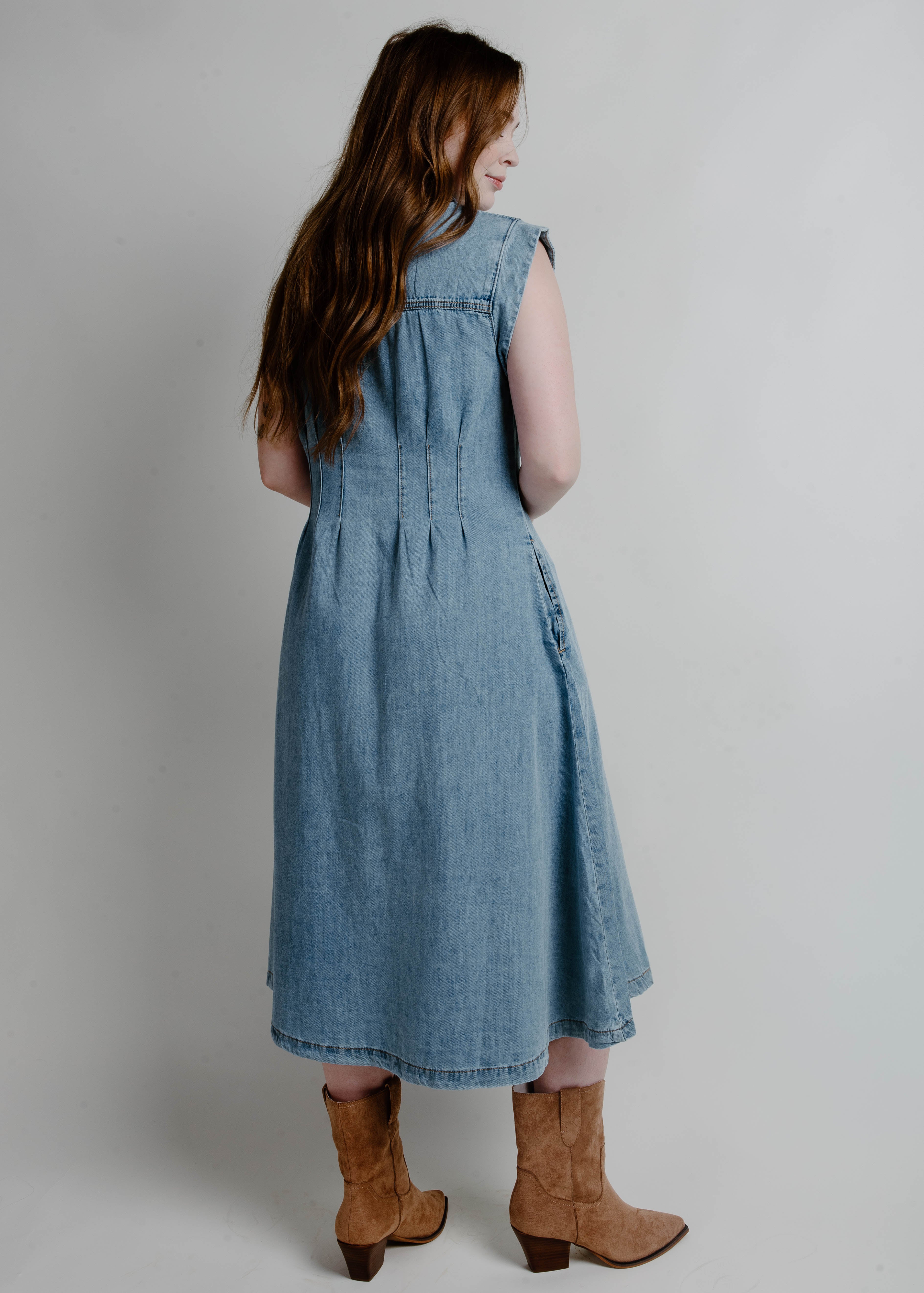 Carolina Denim Midi Dress
