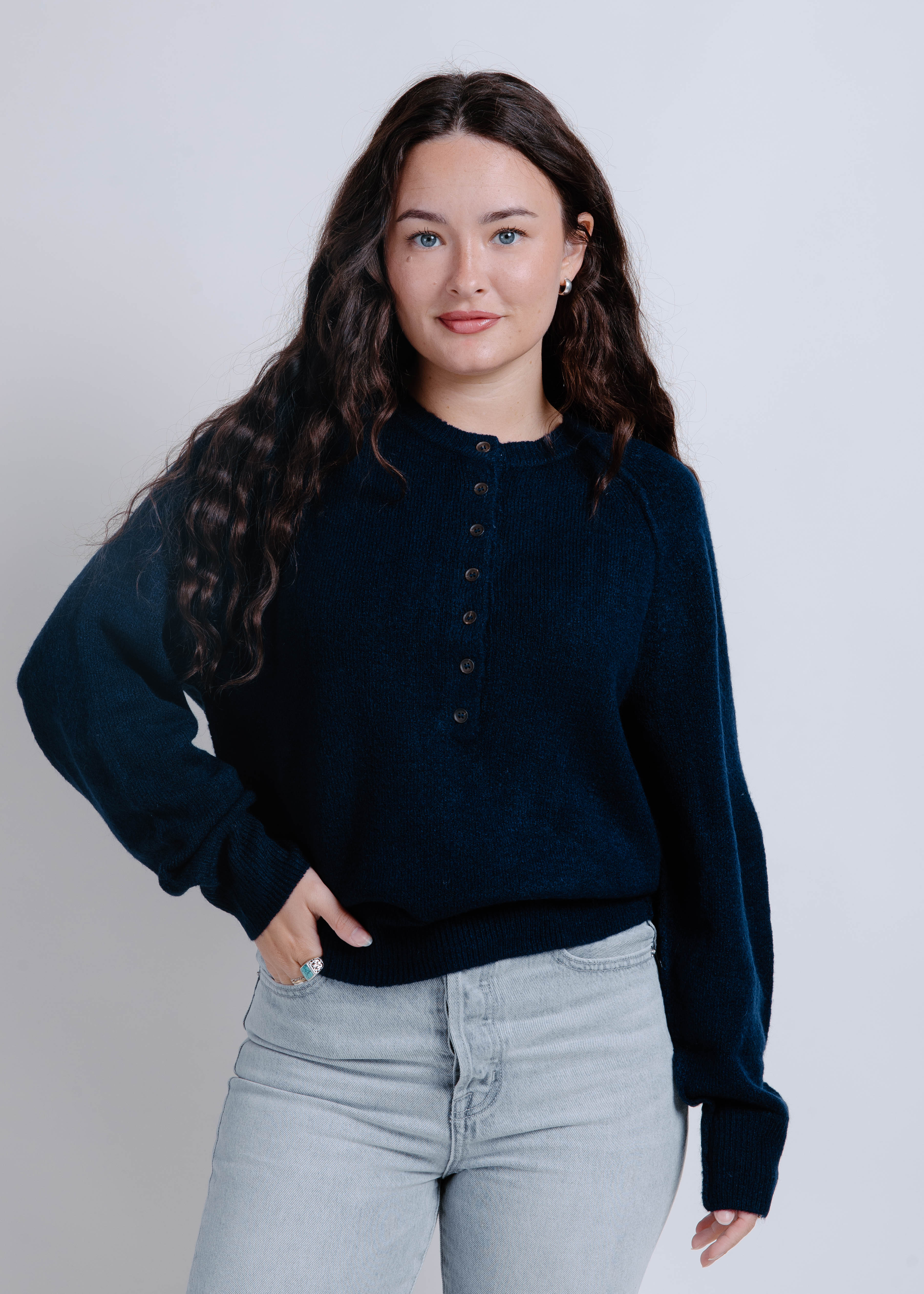 Cortland Knit Sweater - Navy