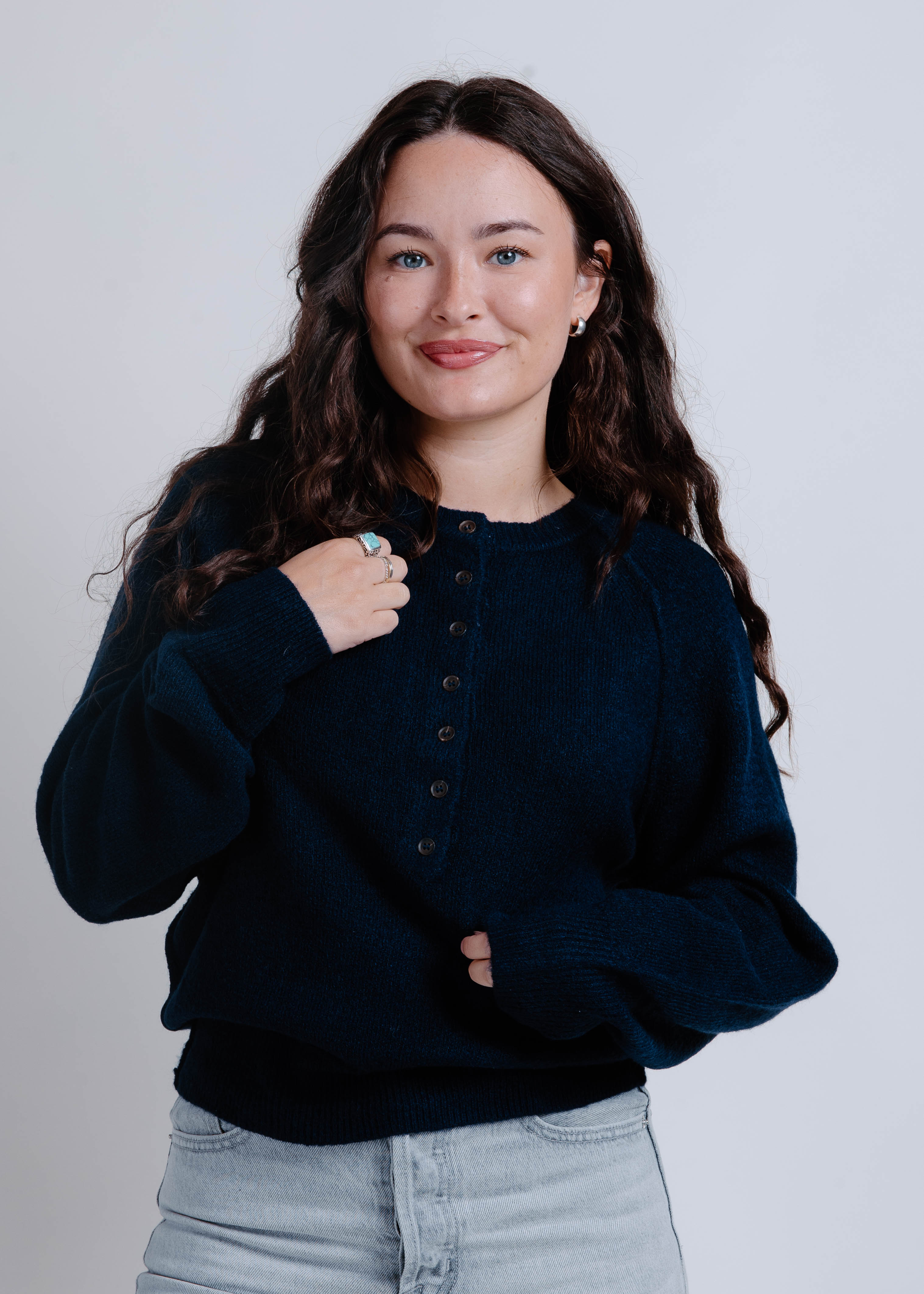 Cortland Knit Sweater - Navy