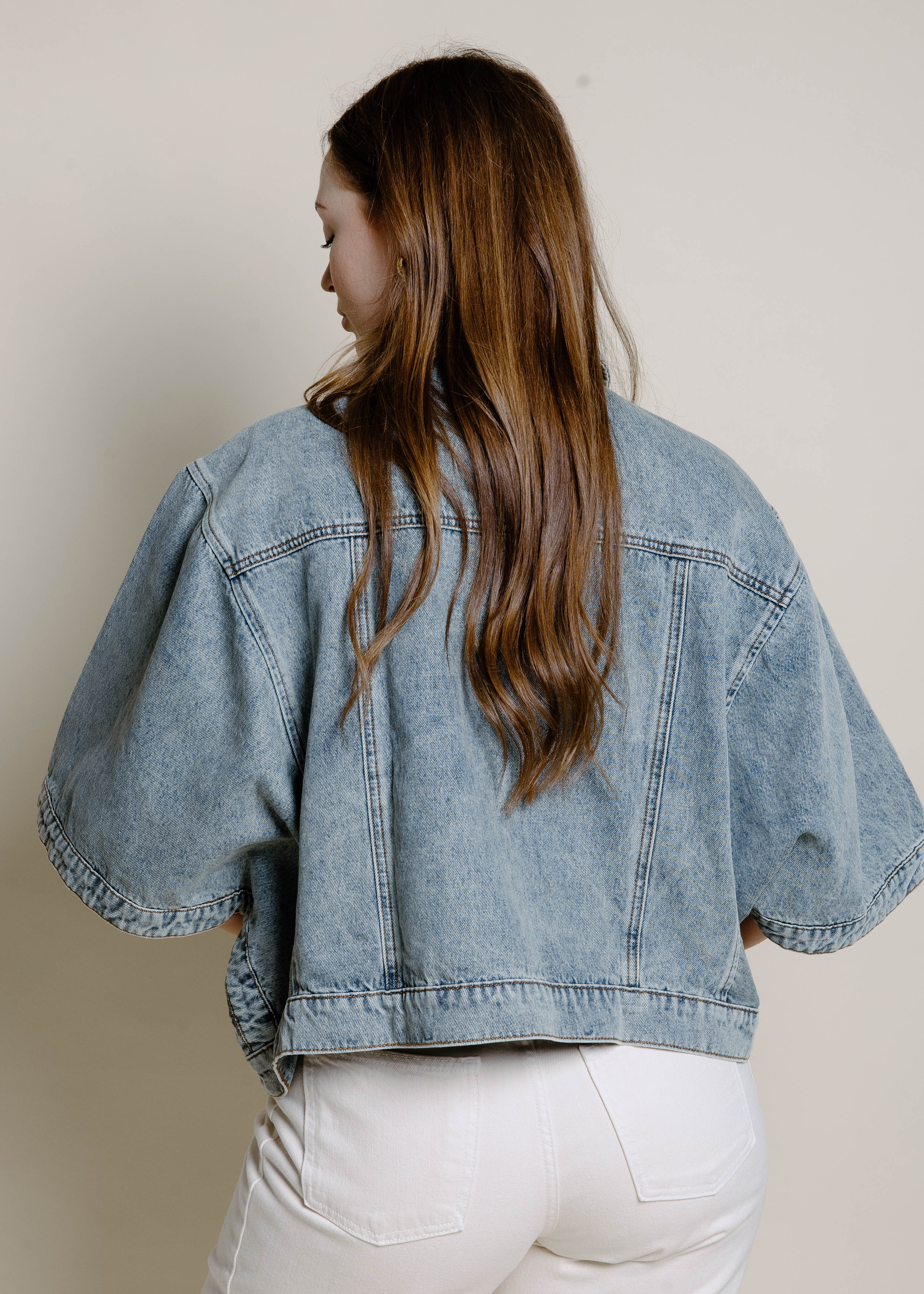 Elina Cape Denim Jacket