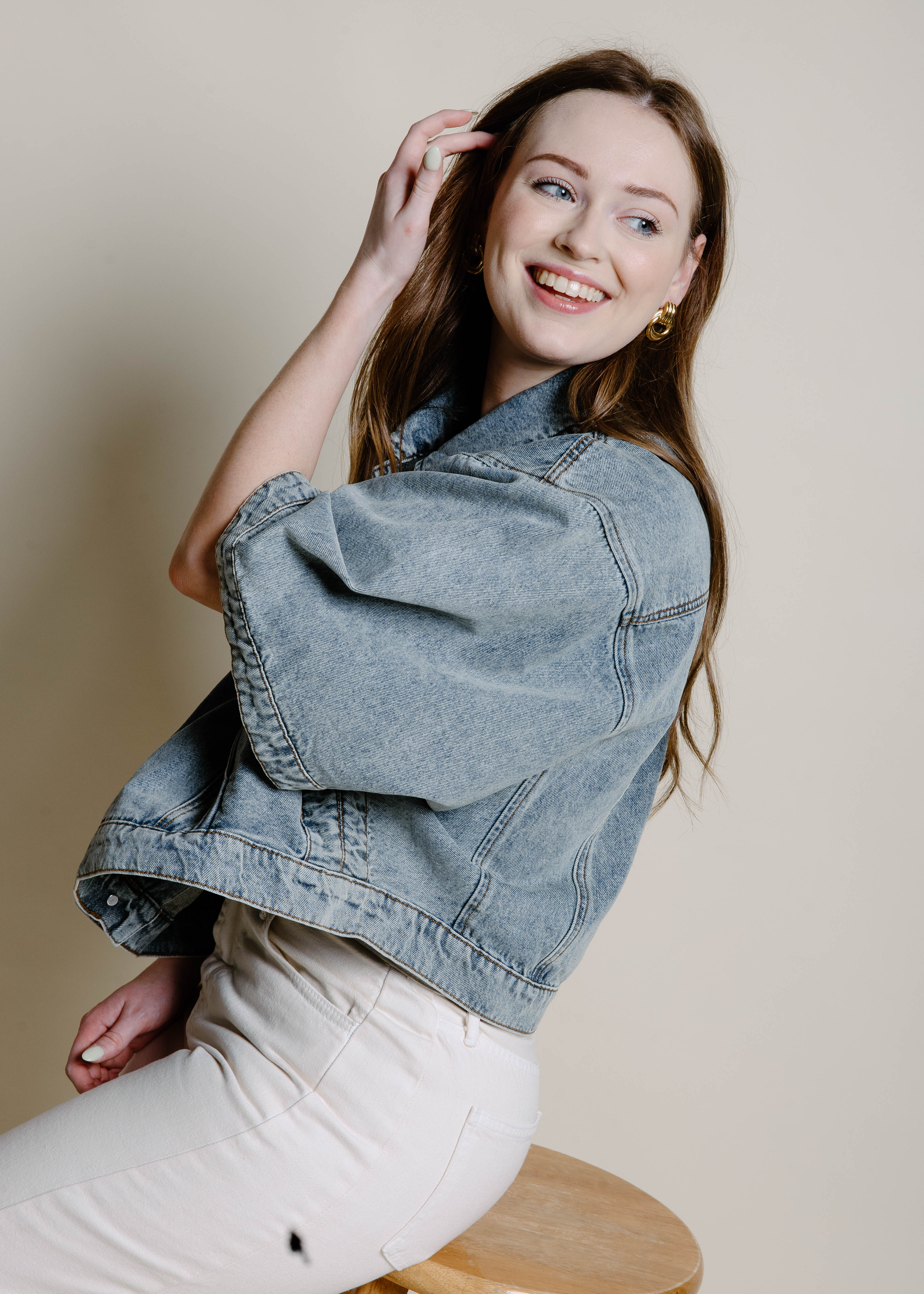 Elina Cape Denim Jacket