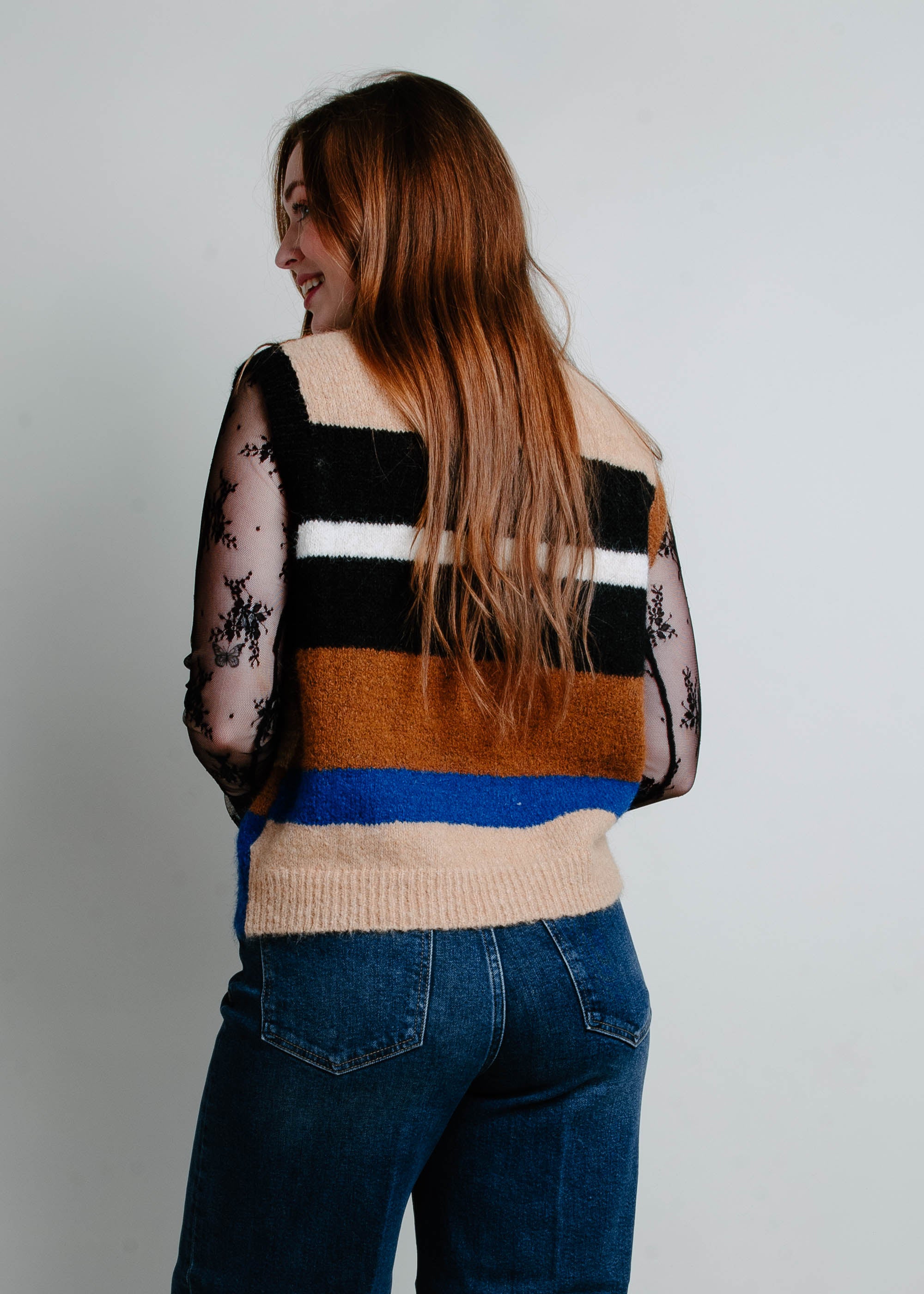 Eliza Striped Sweater Vest
