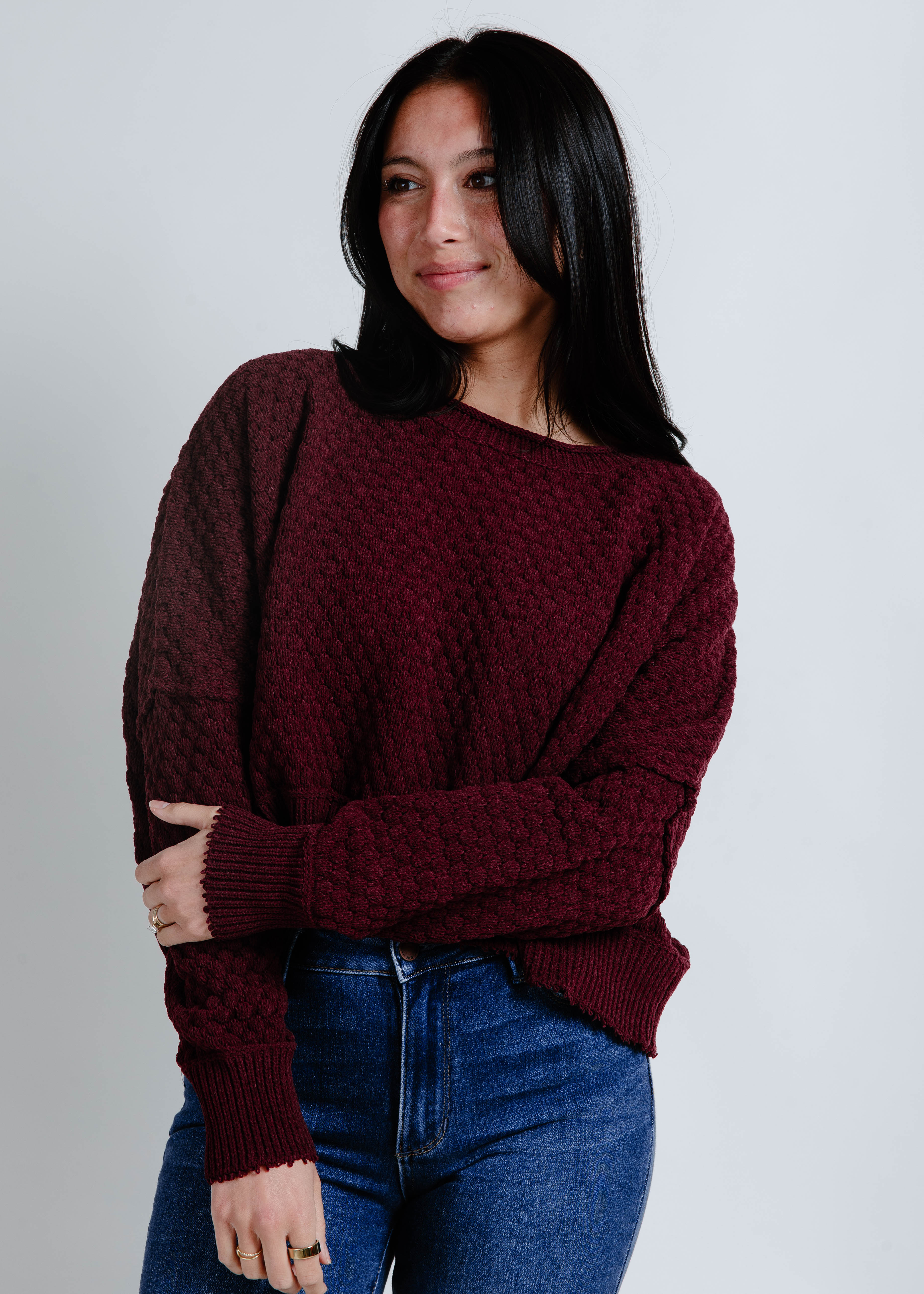 The Roswell Sweater - Burgundy