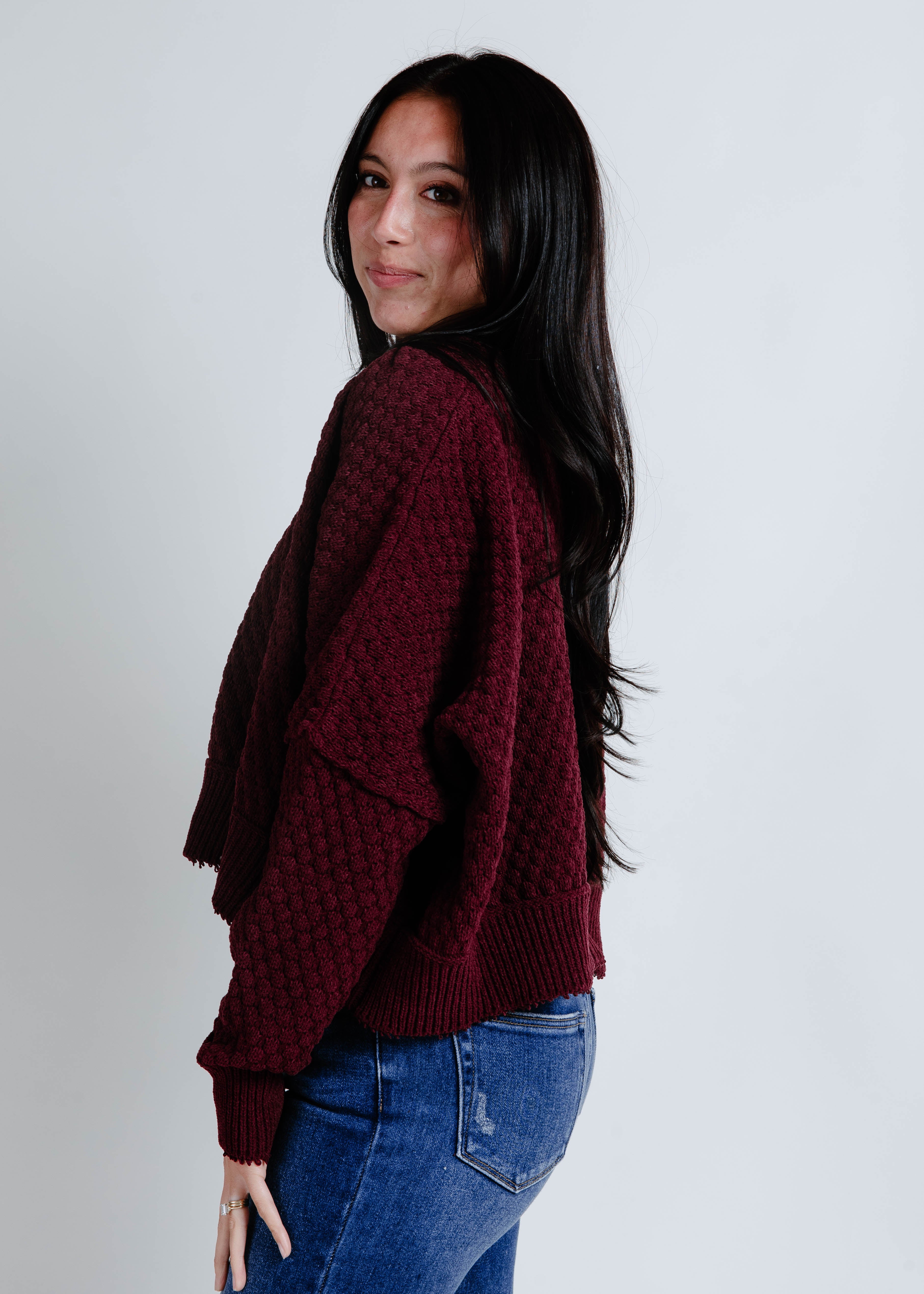 The Roswell Sweater - Burgundy