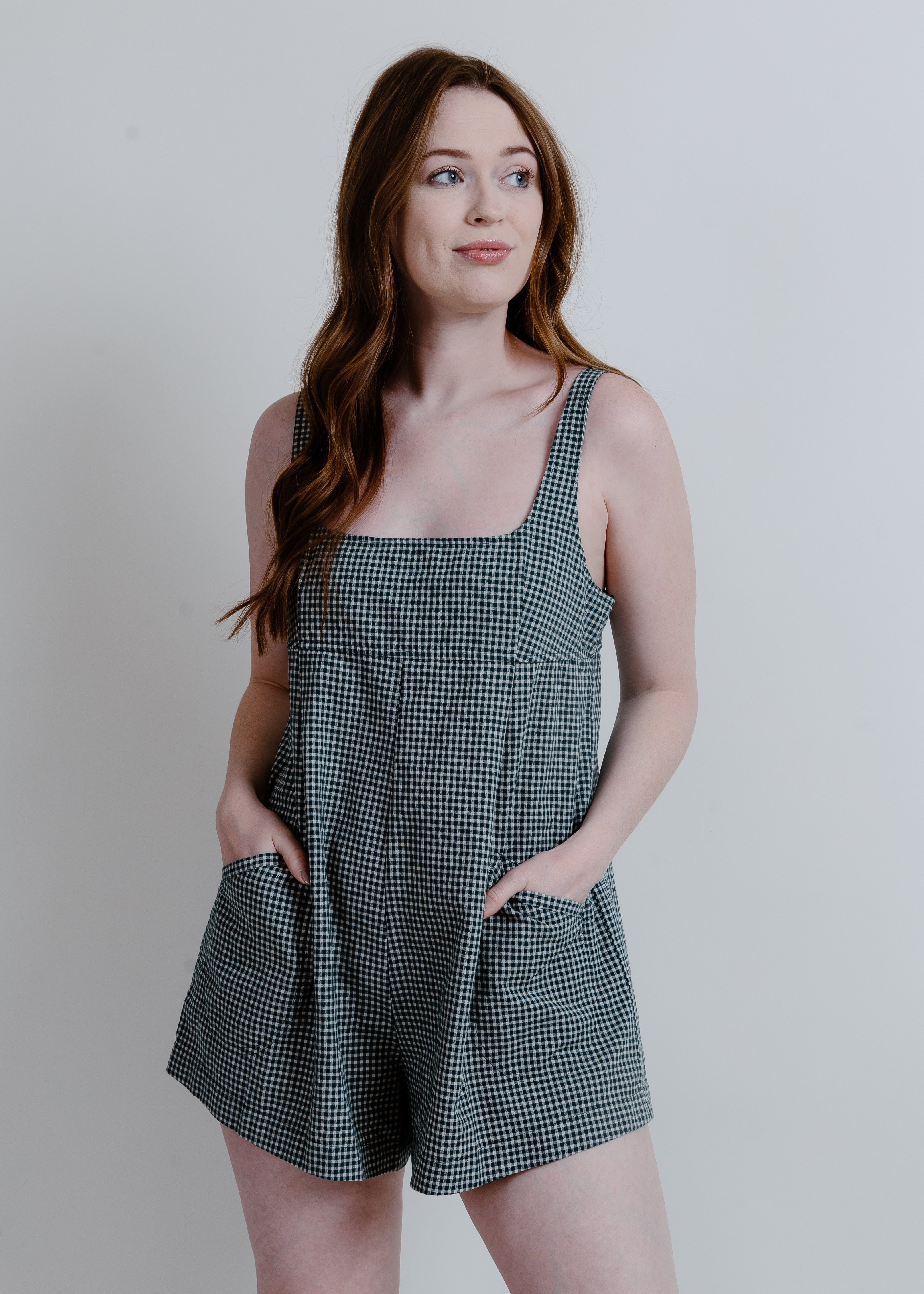 Ginger Plaid Romper