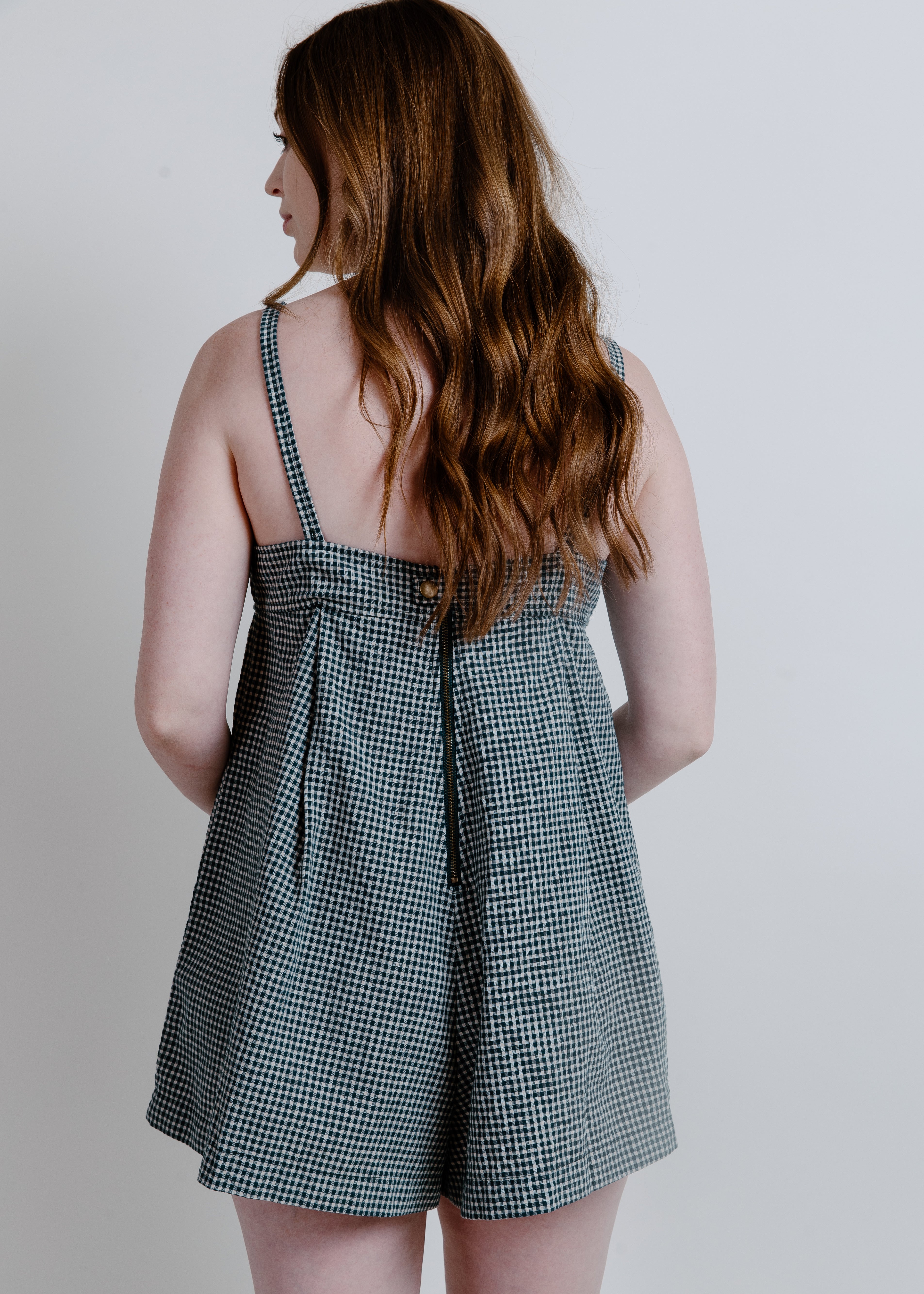 Ginger Plaid Romper