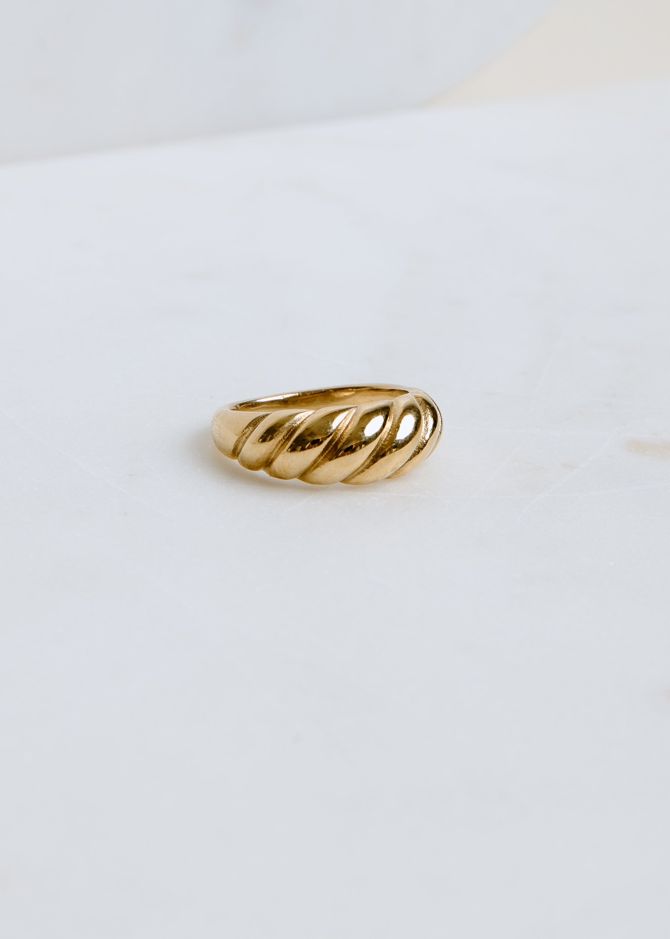 Golden Croissant Ring