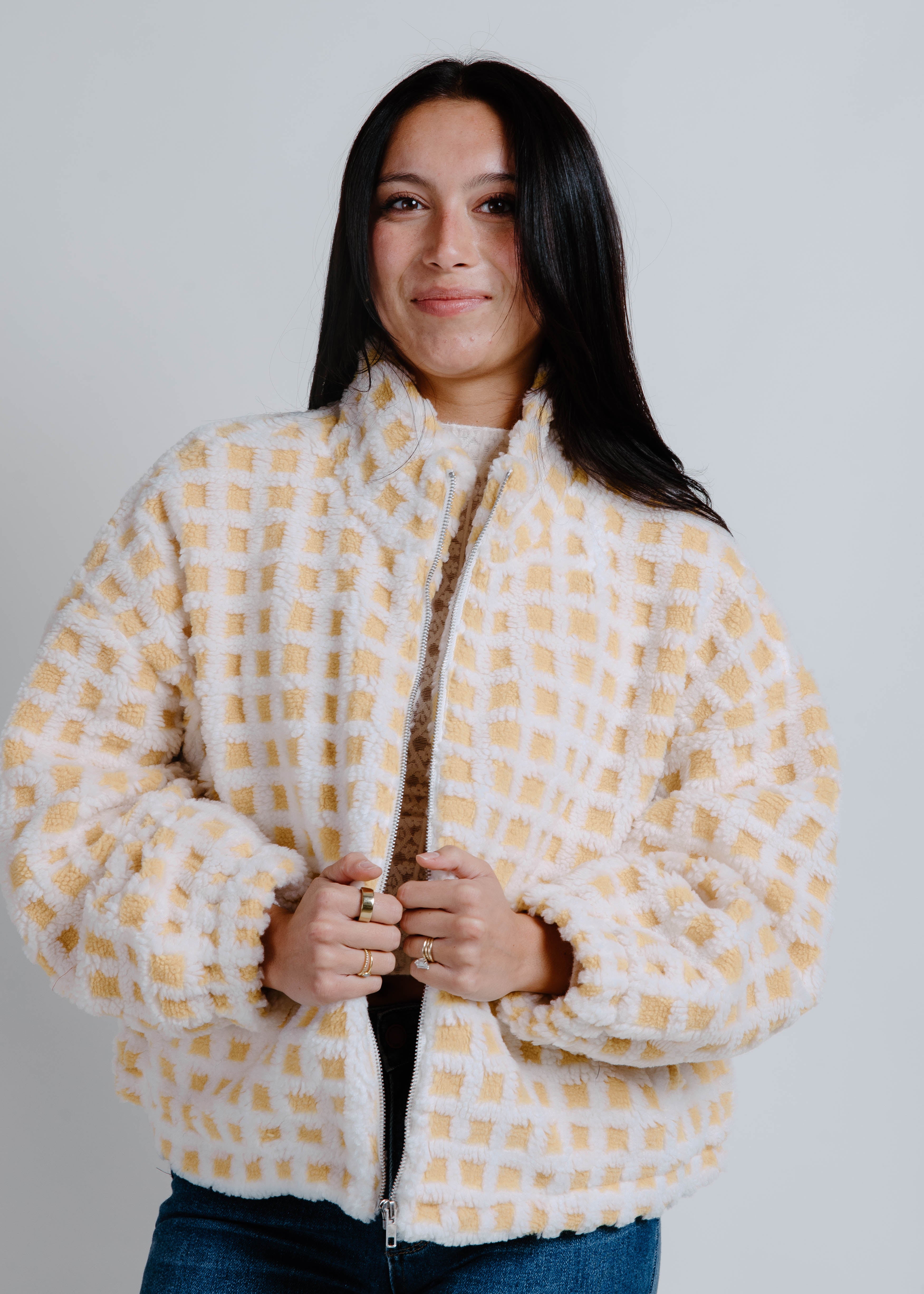Jenni Sherpa Jacket - Ivory