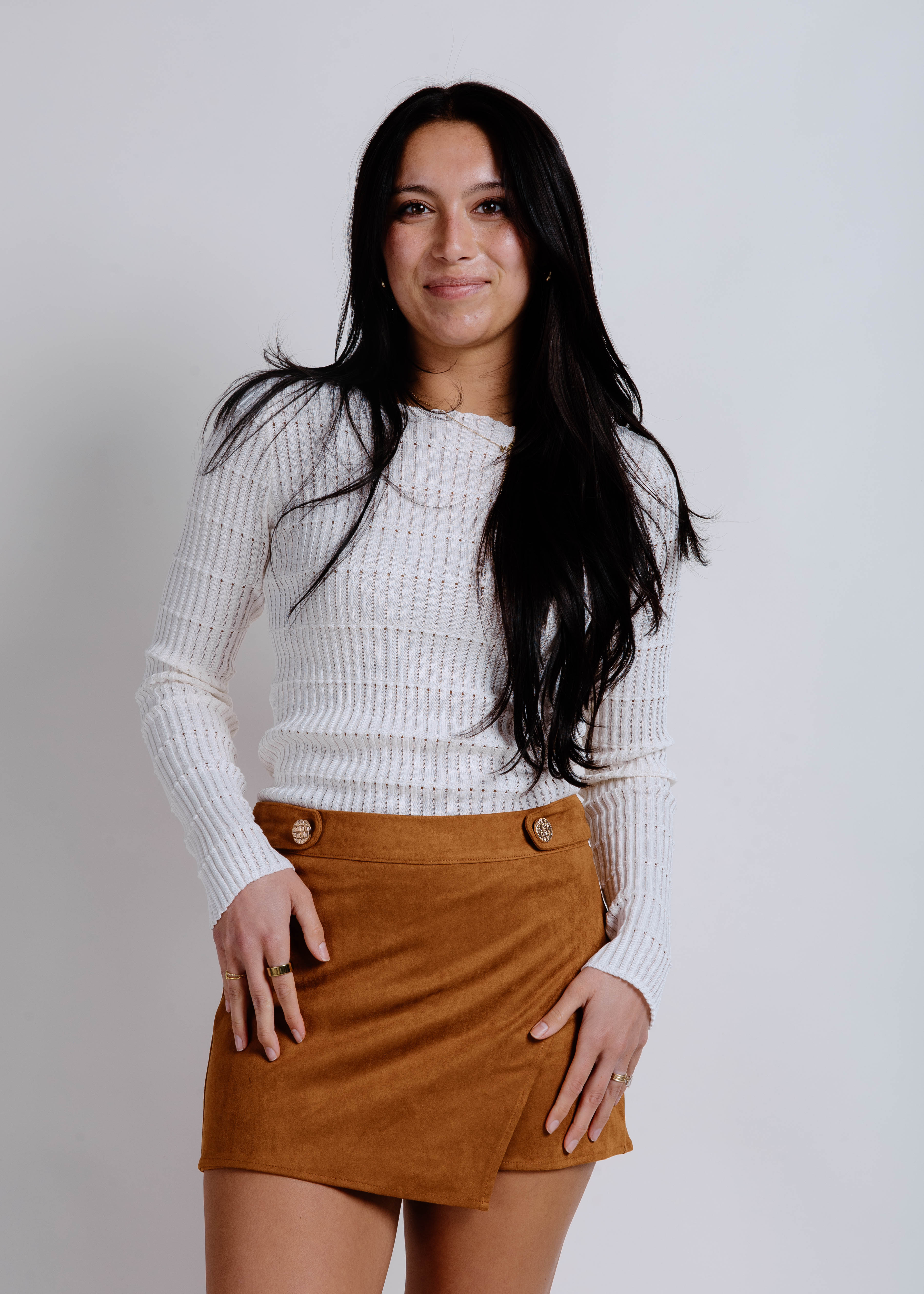 Jonalyn Suede Skort - Camel