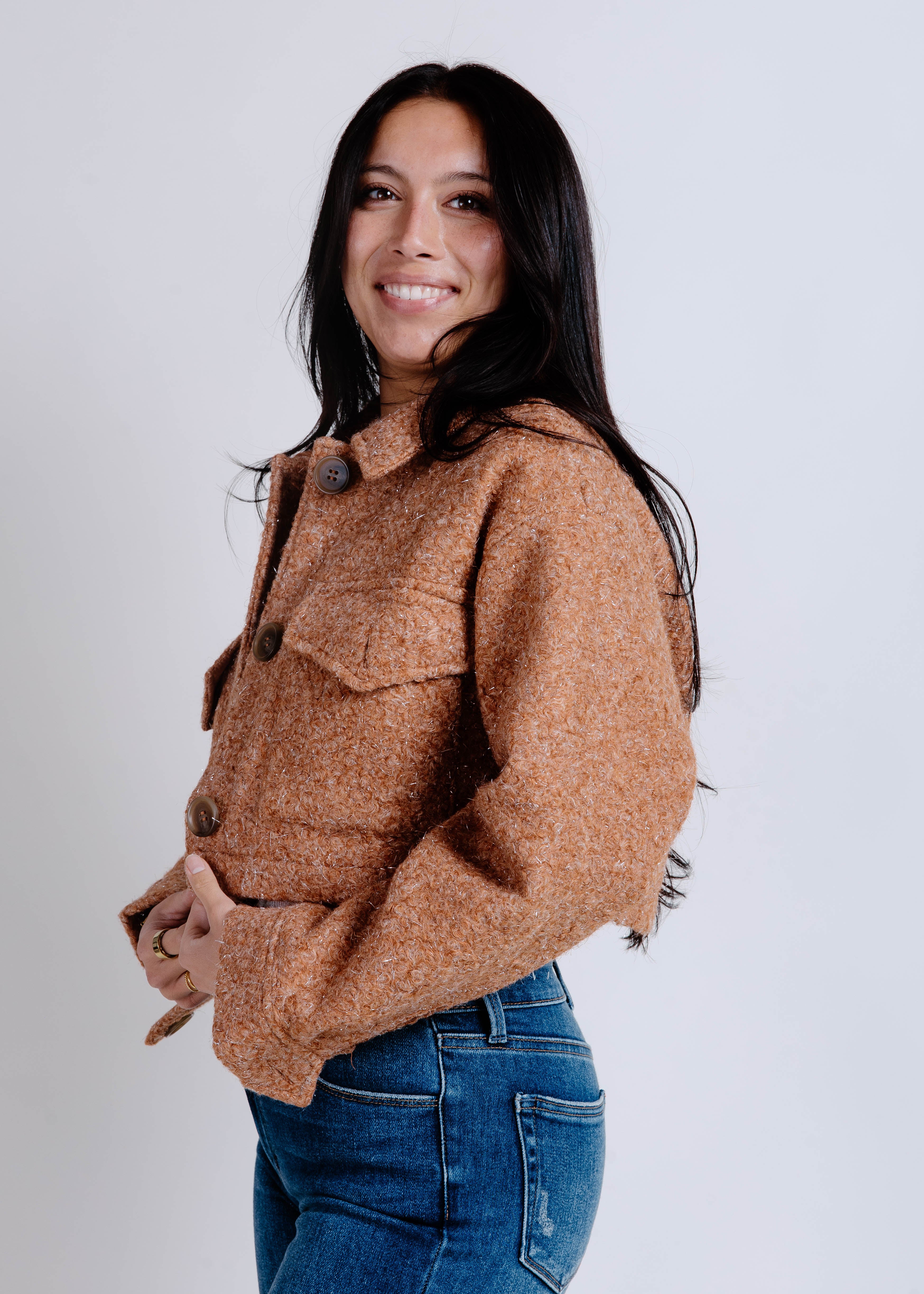 Kaitlin Plaid Shacket - Rust