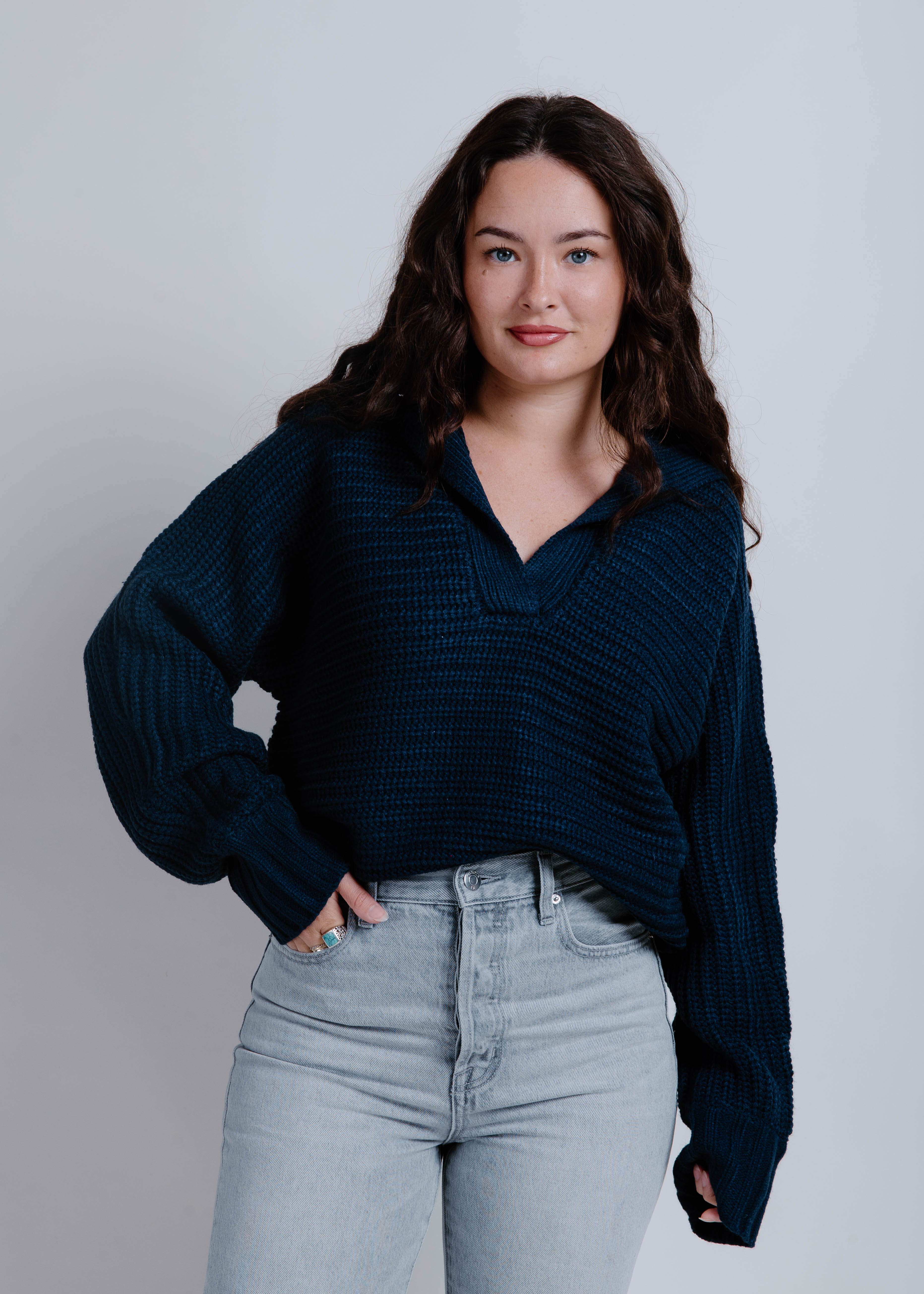 Libby Knit Sweater - Navy