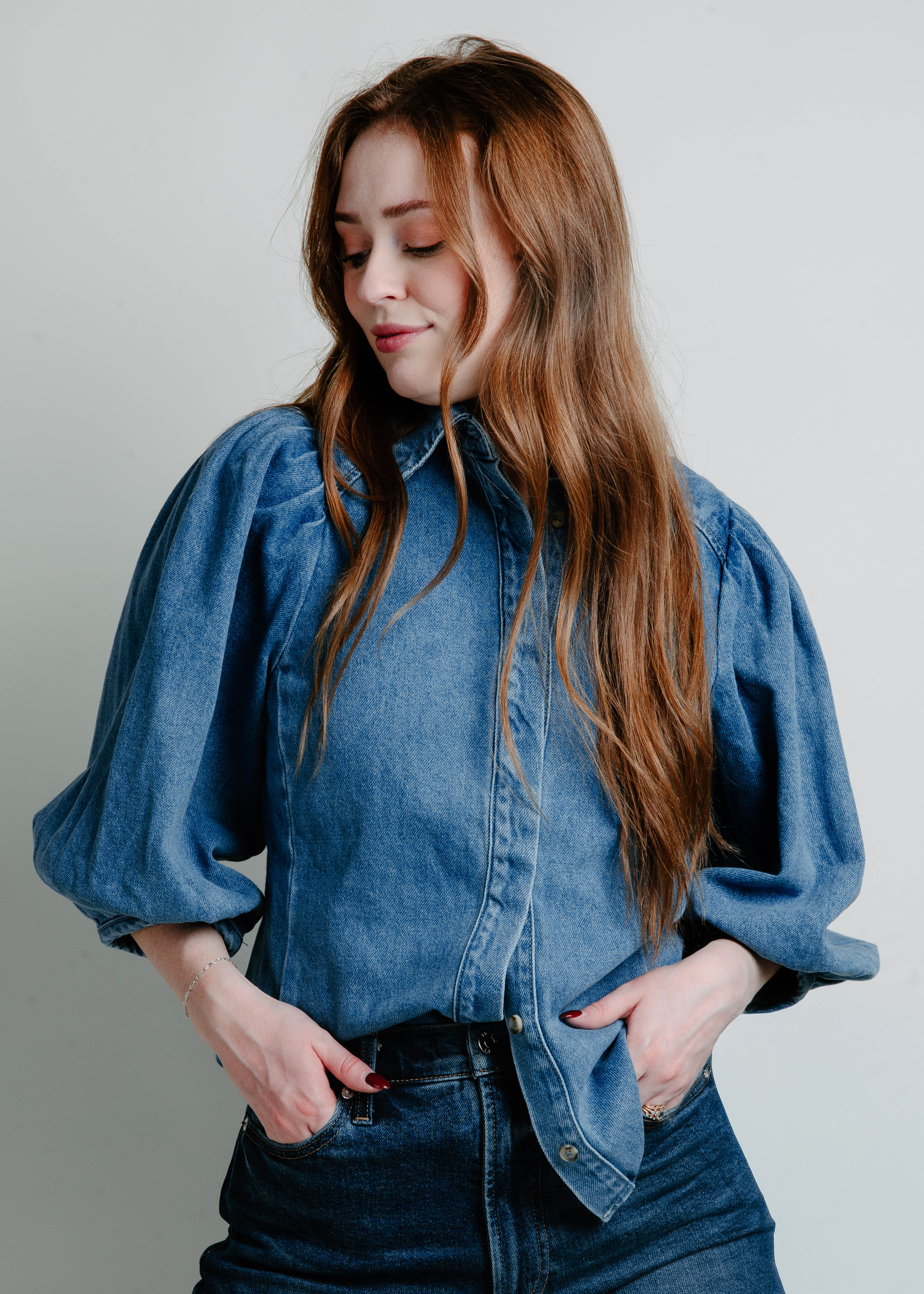 The Logan Denim Blouse