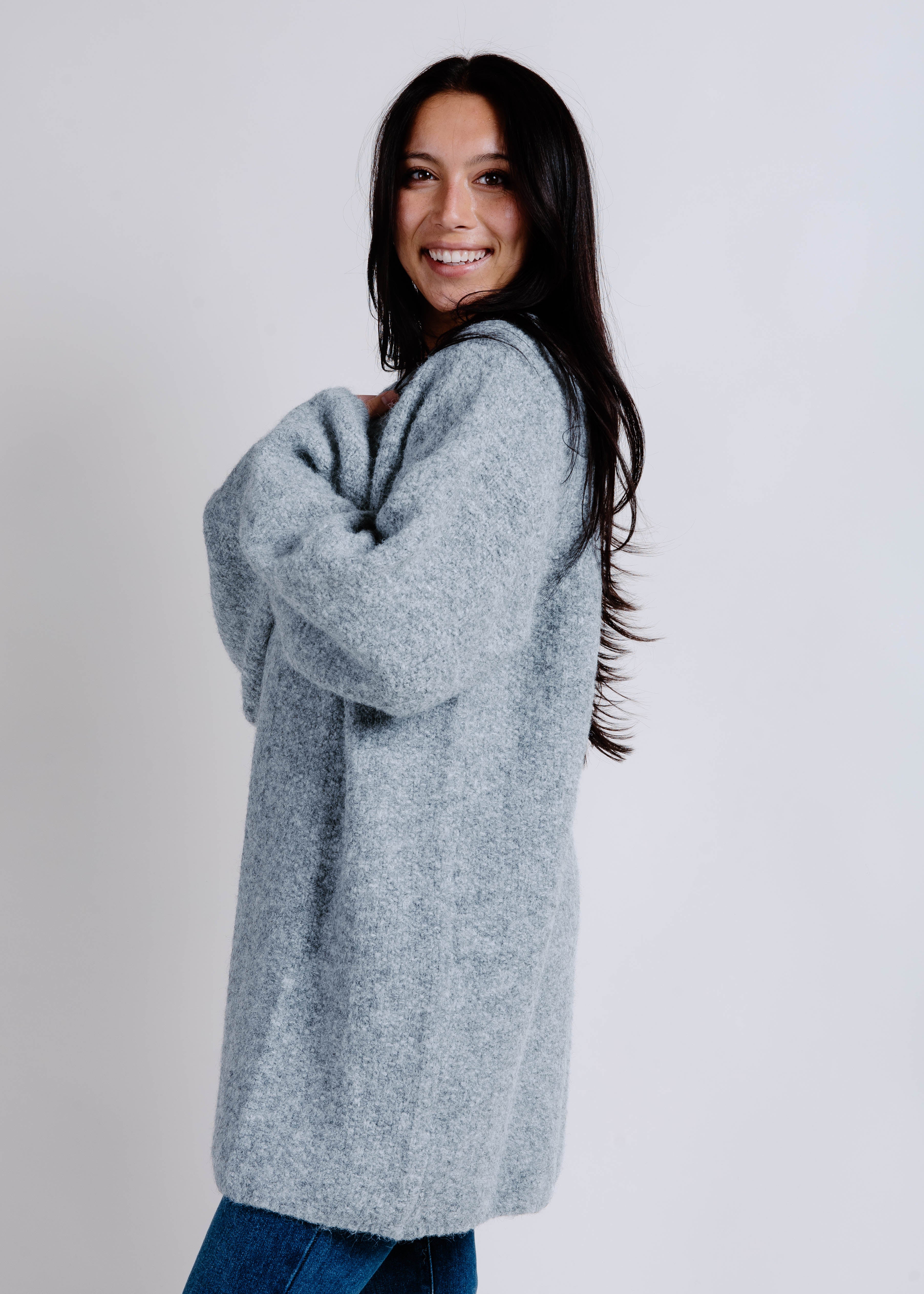 Lulu Oversized Cardigan - Grey