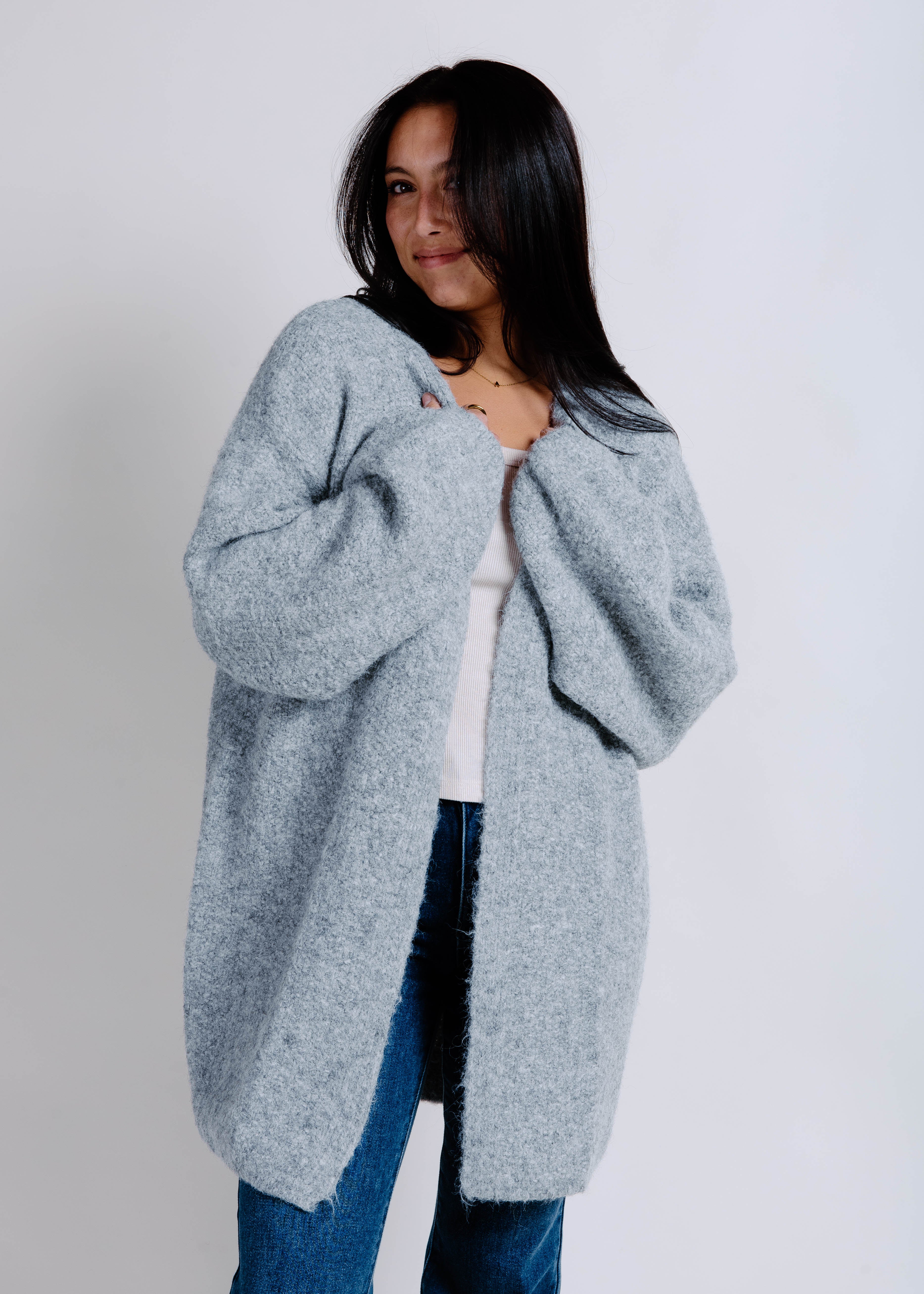 Lulu Oversized Cardigan - Grey
