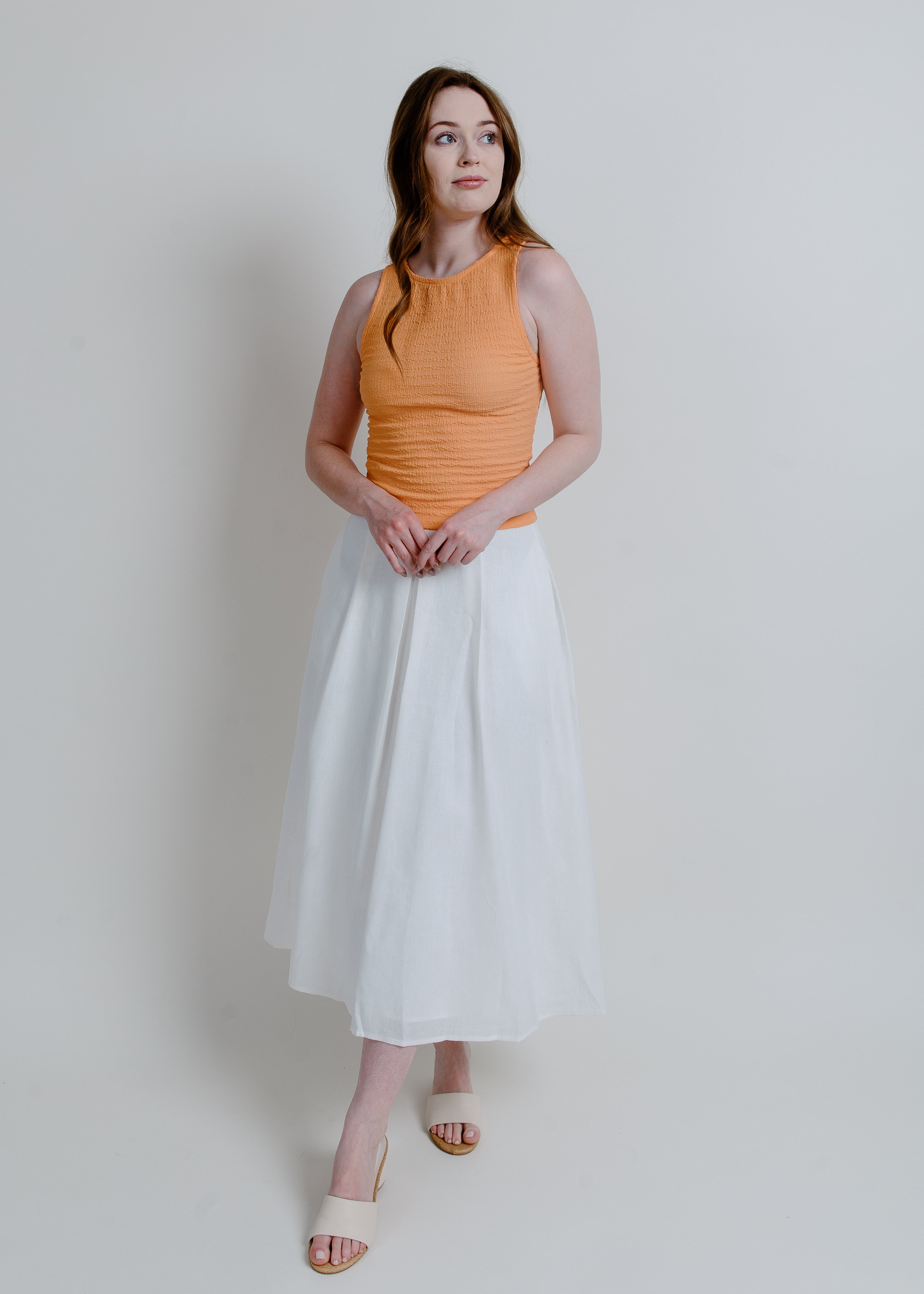 Magnolia Midi Skirt - Off White