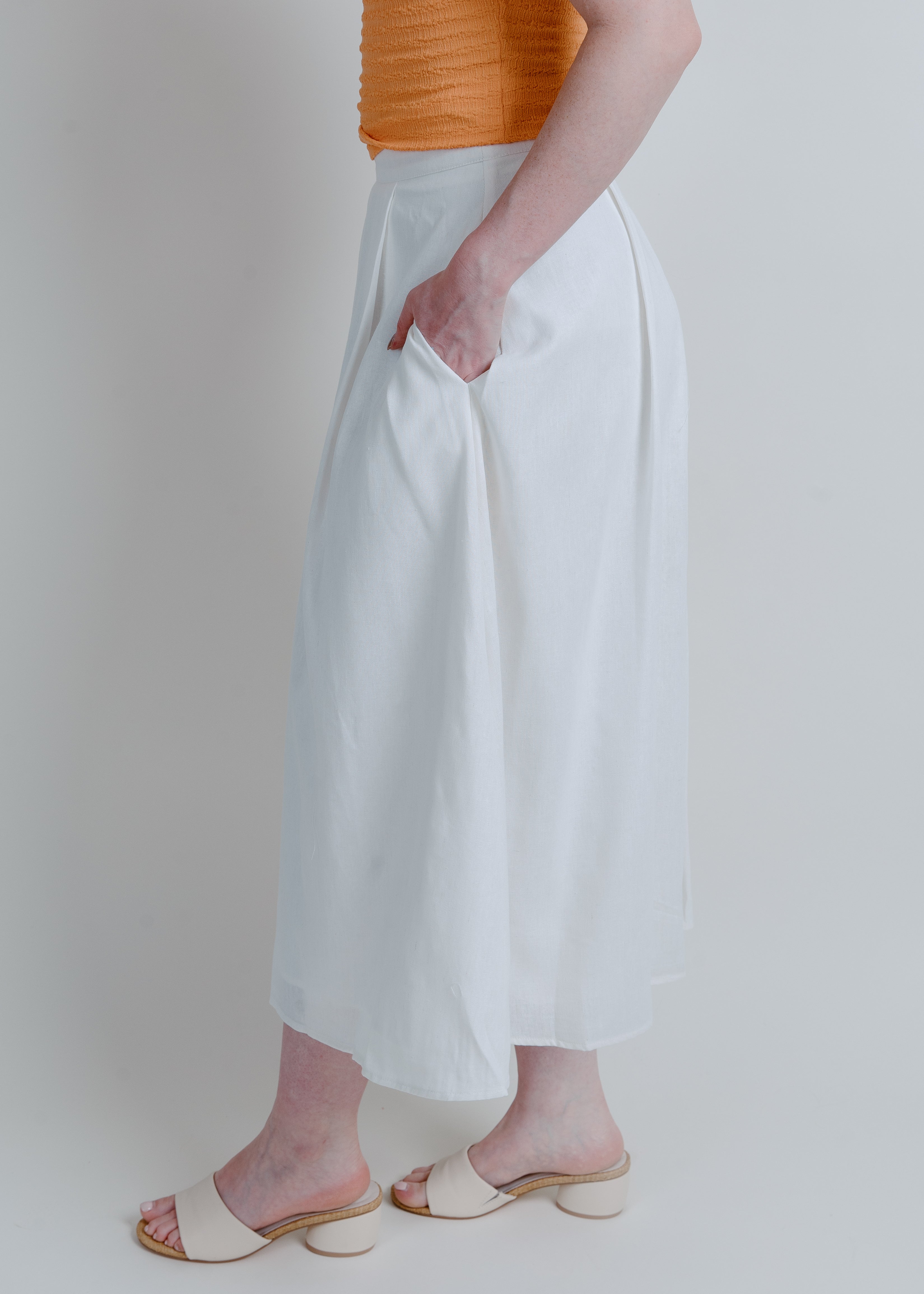 Magnolia Midi Skirt - Off White
