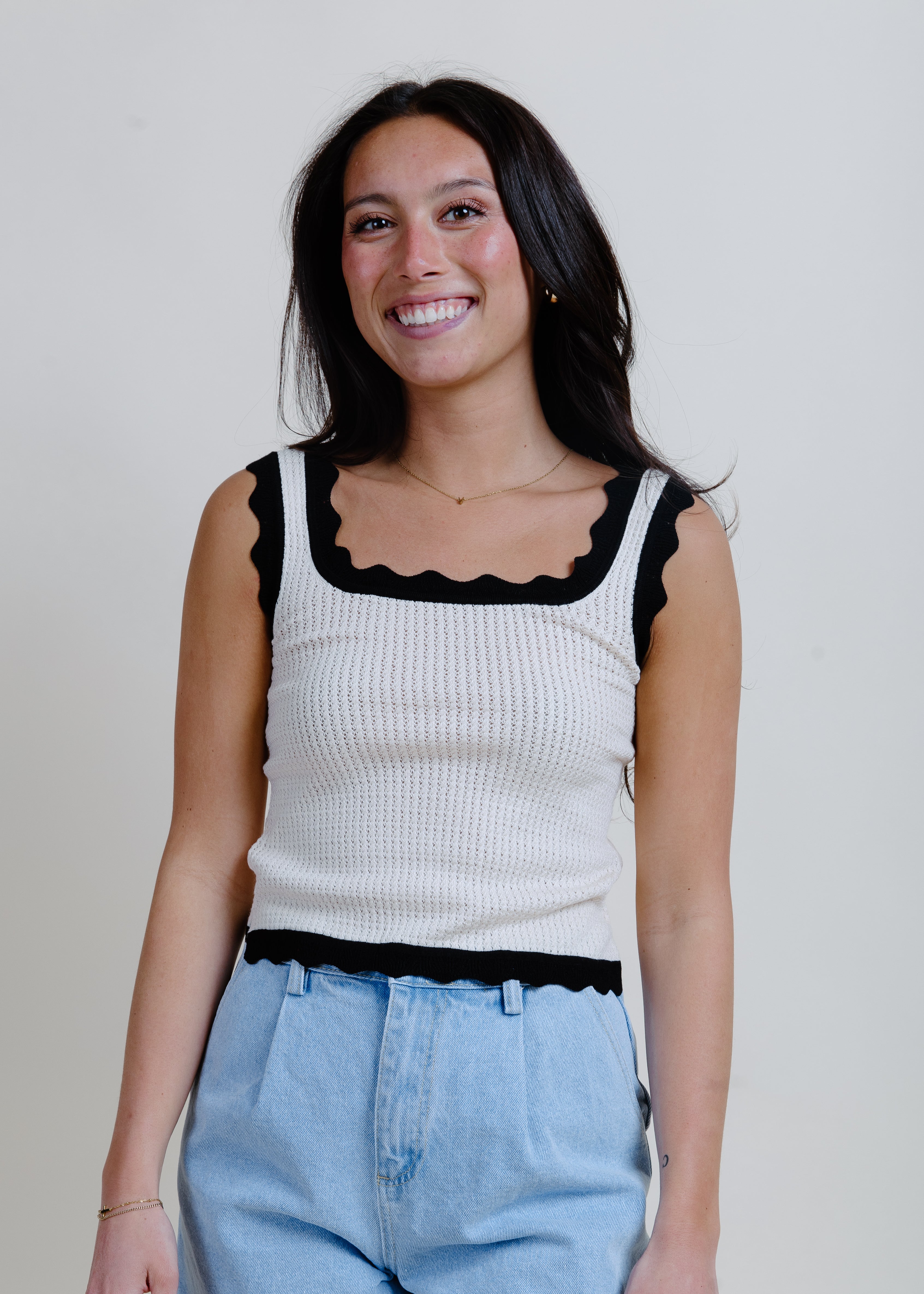 Make Way Knit Tank - Cream