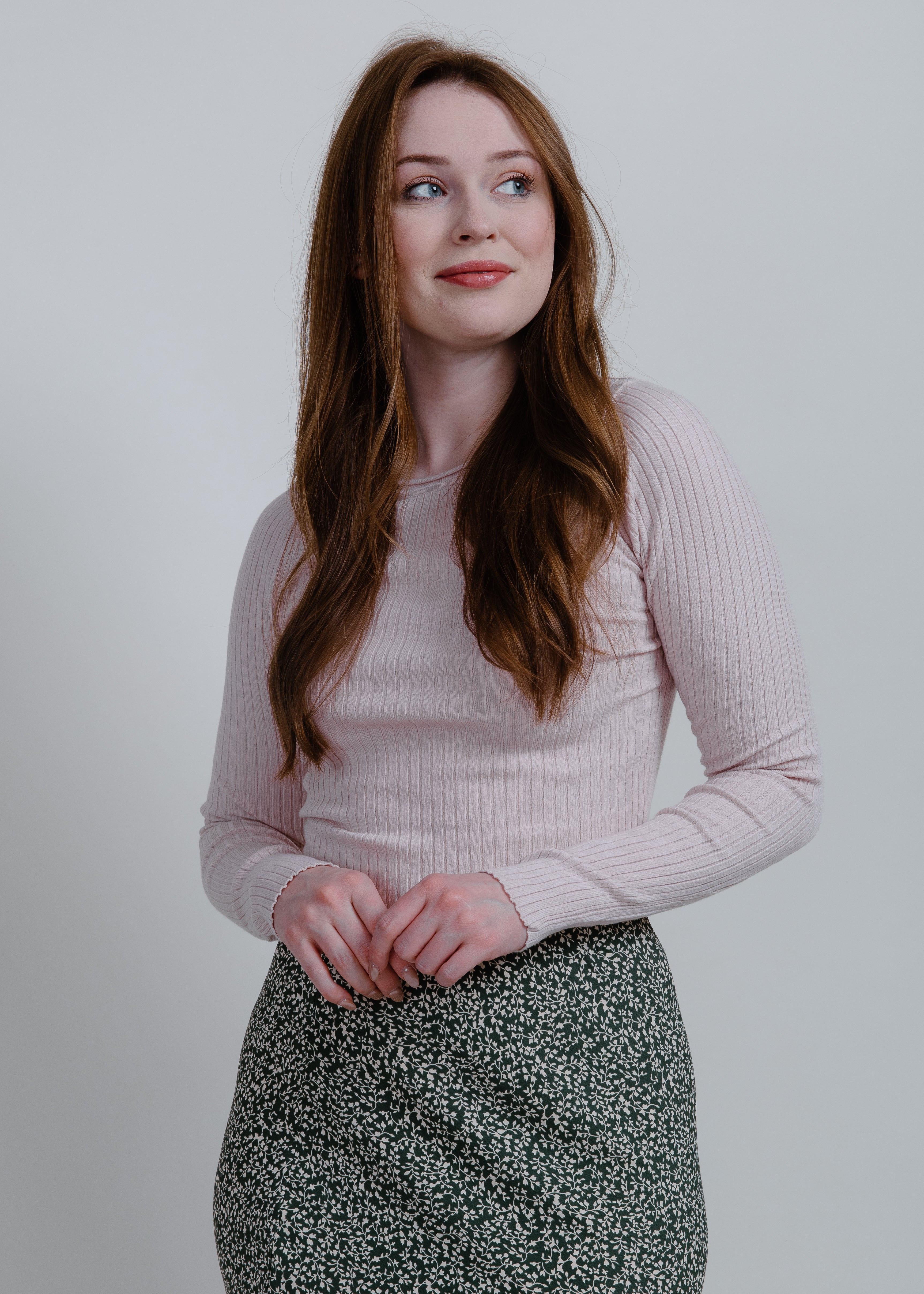 Margo Long Sleeve Ribbed Top - Light Pink