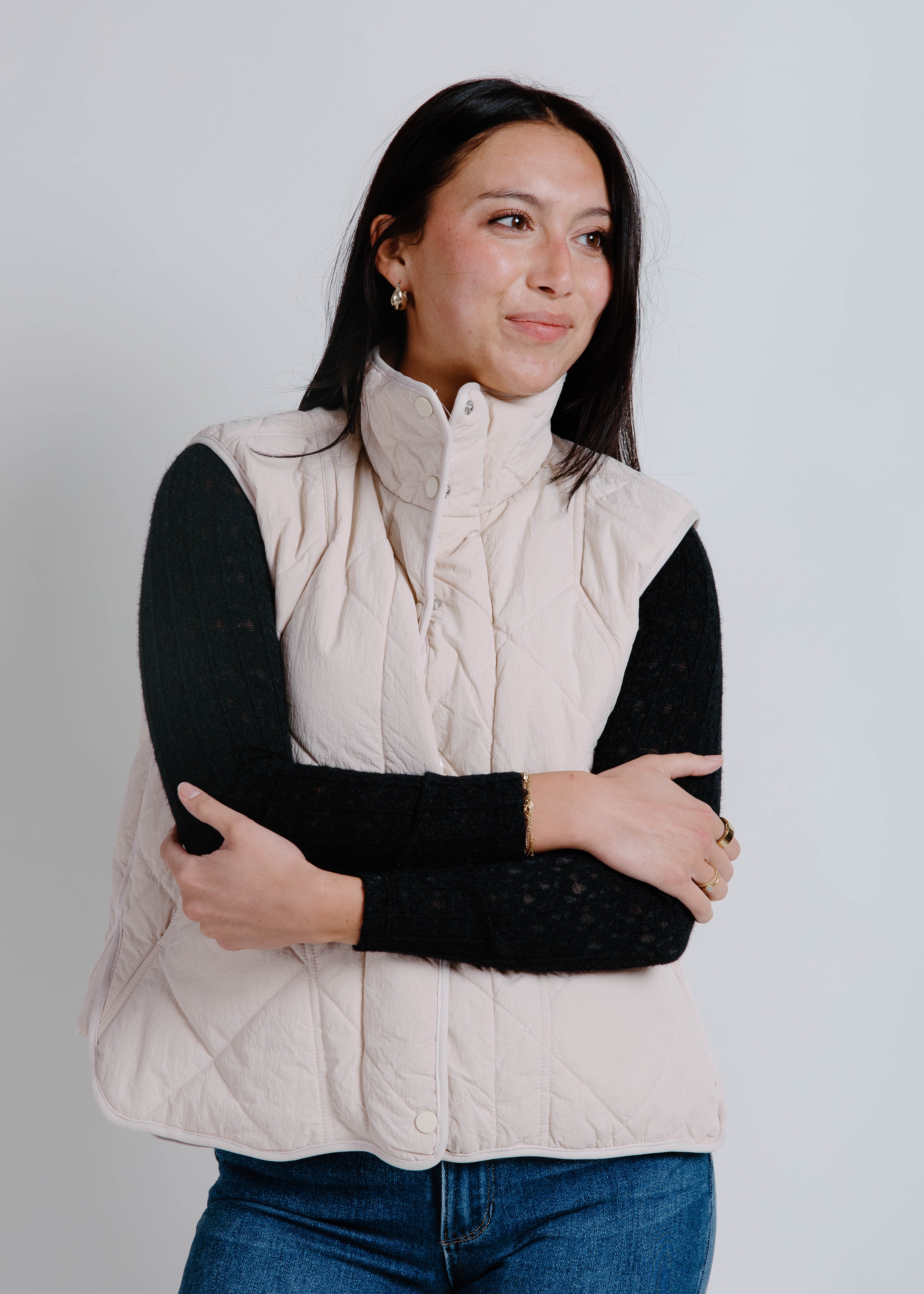 Martie Puffer Vest - Beige