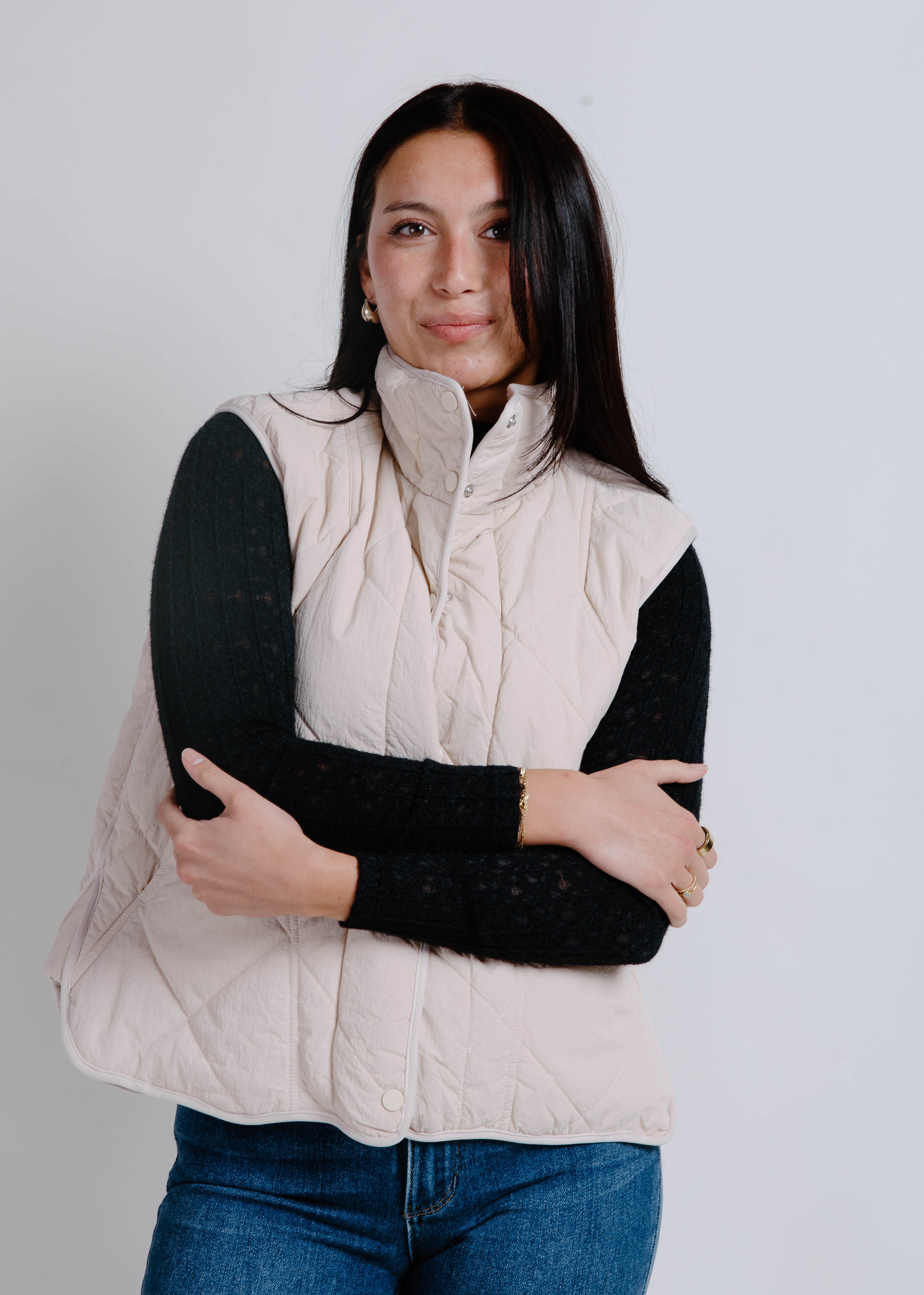 Martie Puffer Vest - Beige