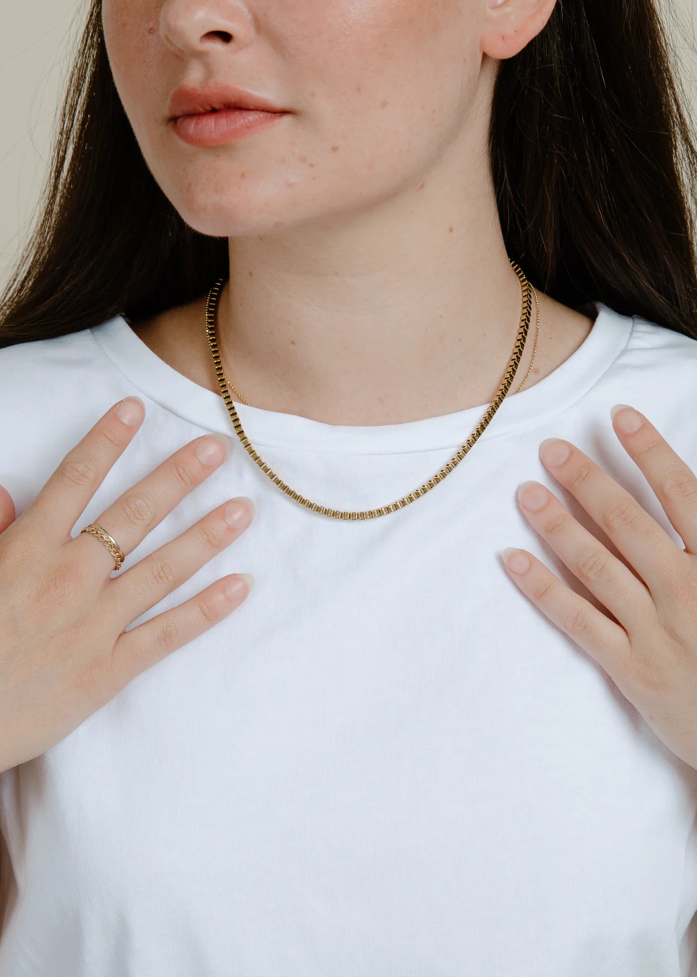 Mini Box Chain Necklace