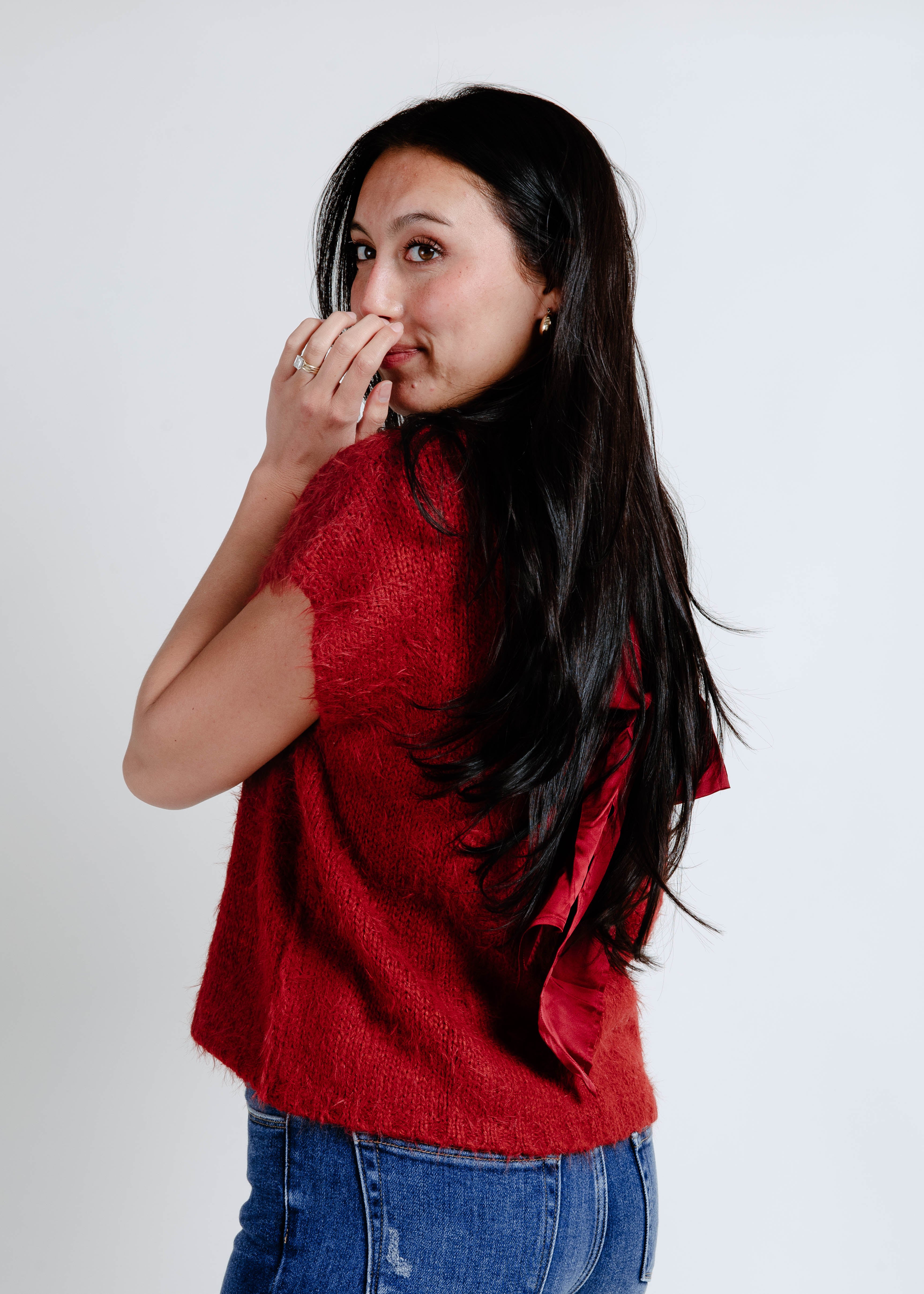 Mona Sweater Top - Marsala