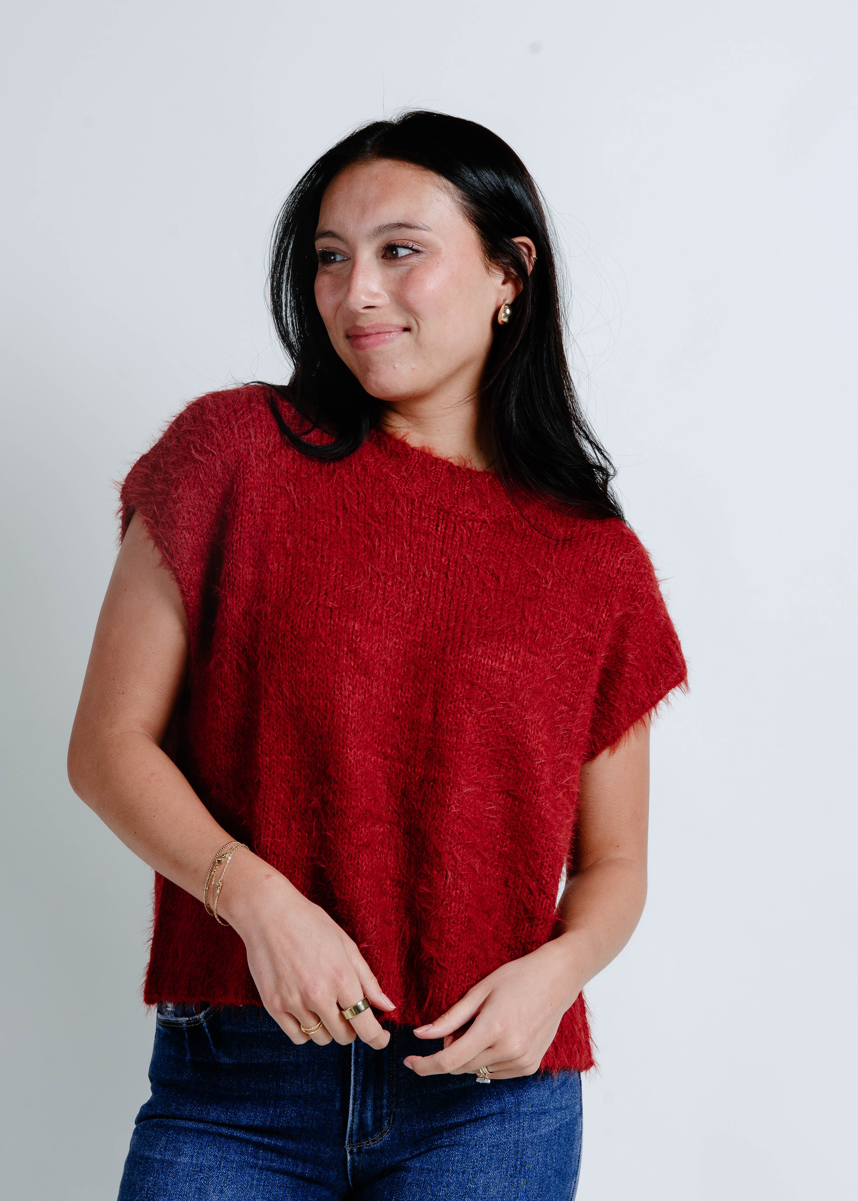 Mona Sweater Top - Marsala
