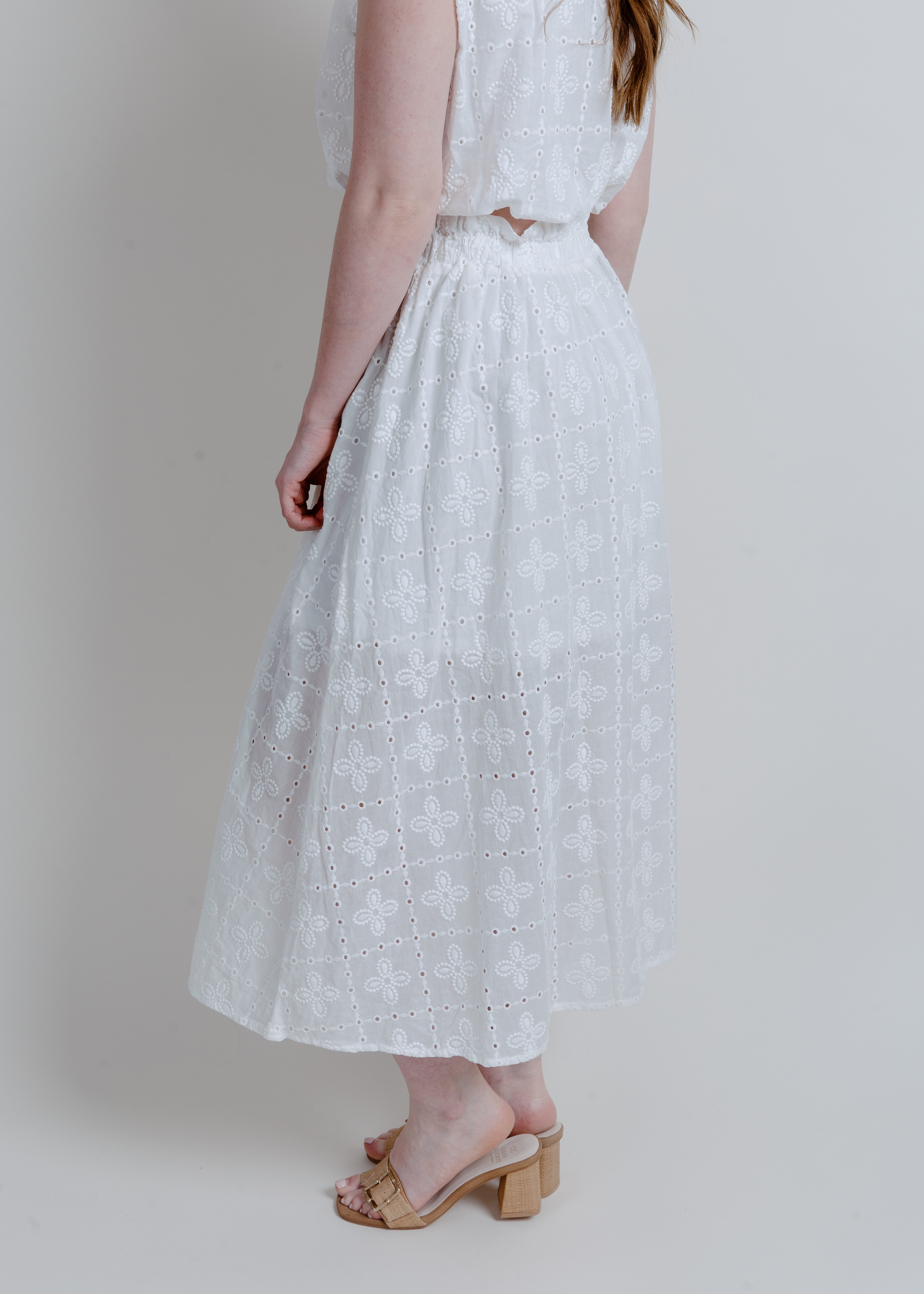 Sunday Brunch Eyelet Skirt Set