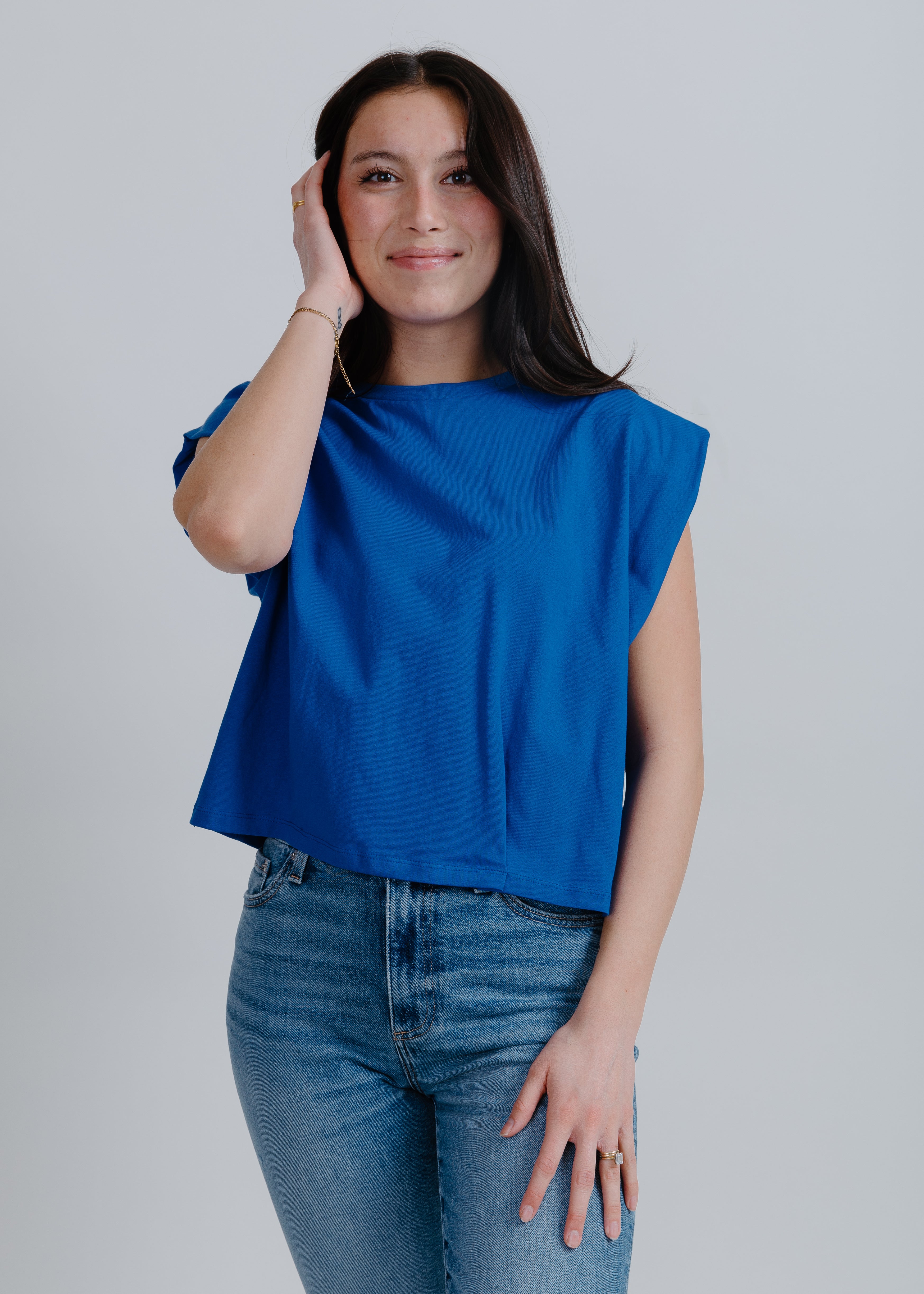 Tatum Boxy Tee - Royal Blue