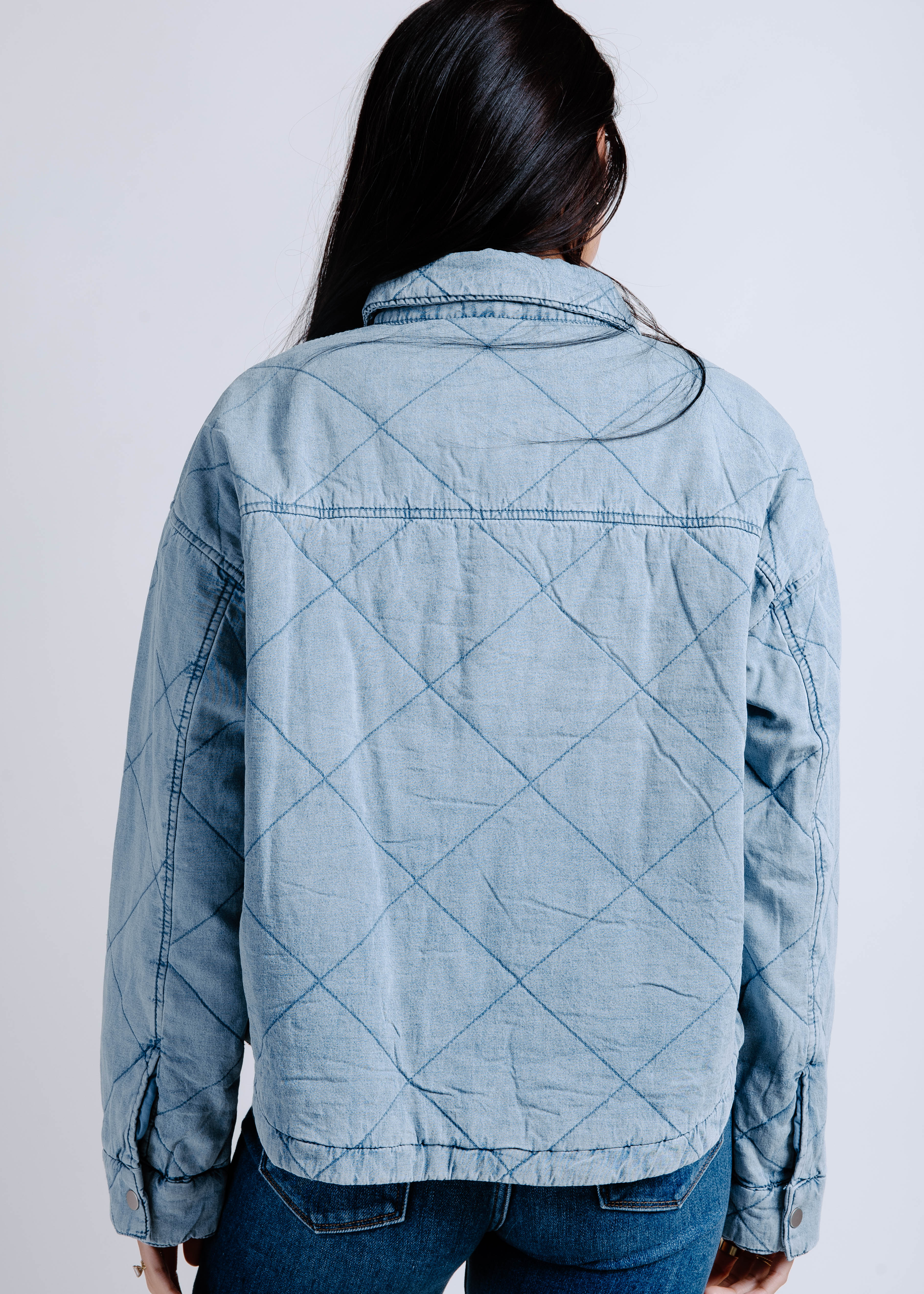 The Allie Quilted Denim Jacket