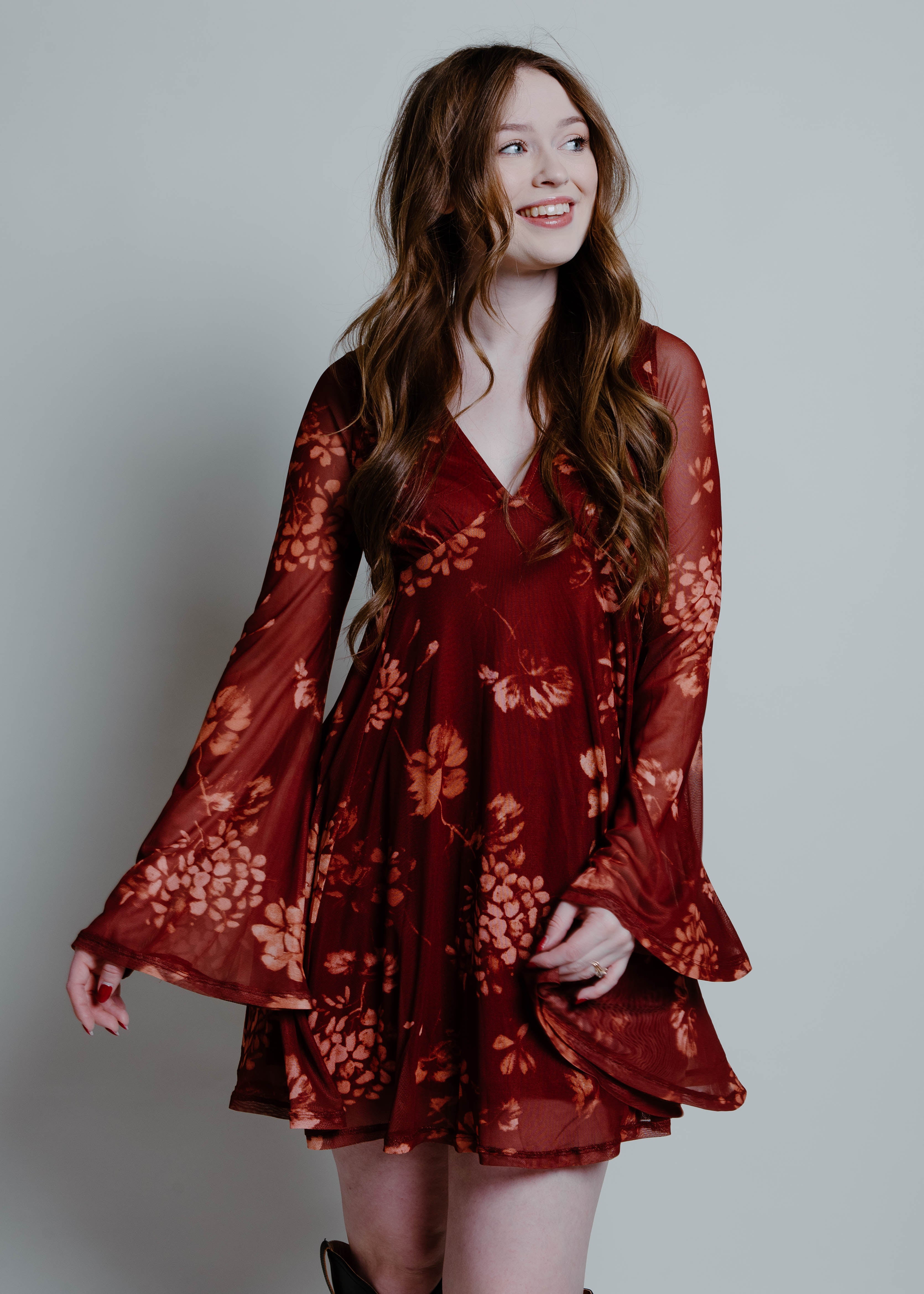 The Bella Mini Dress - Cinnamon