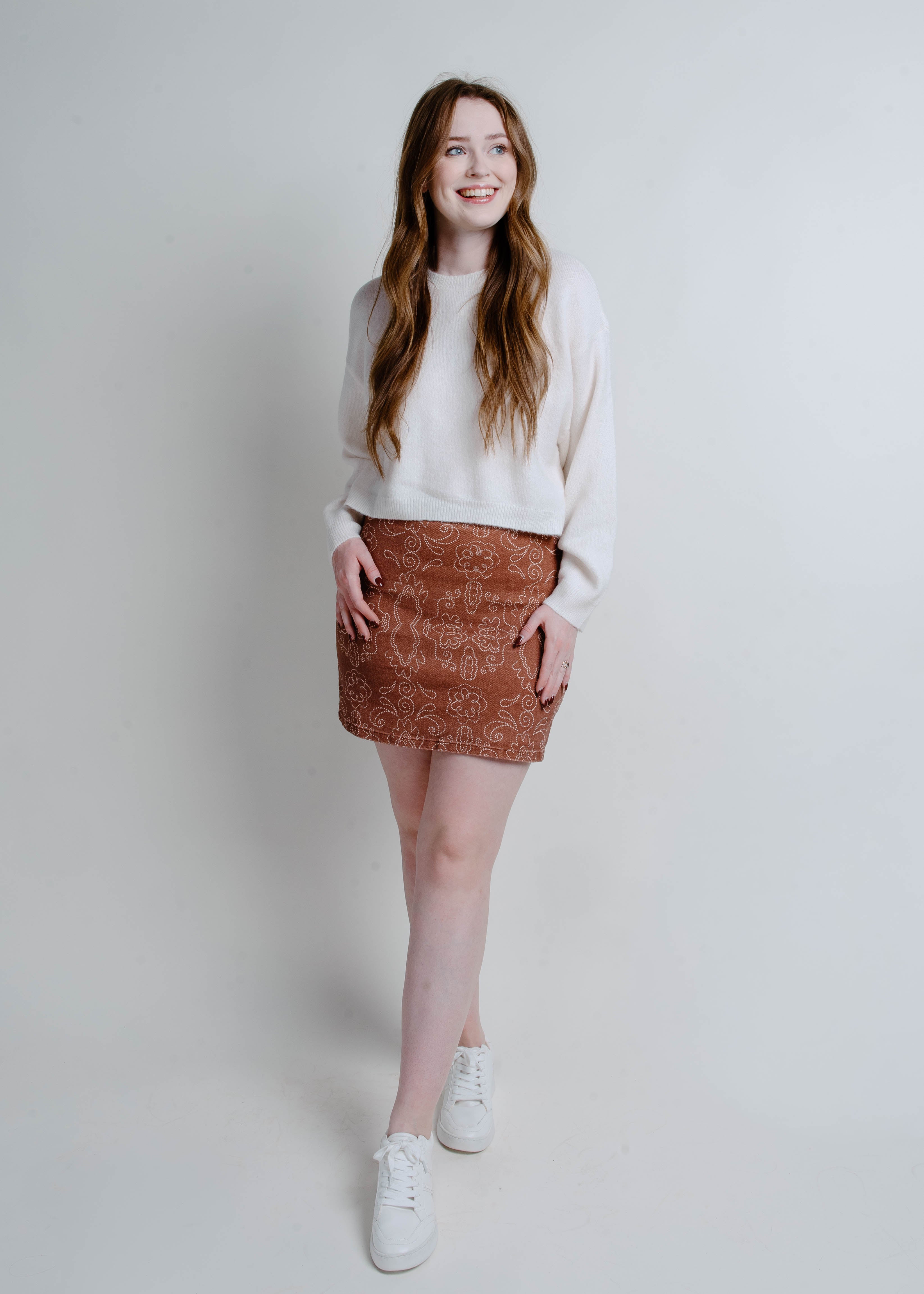 The Biltmore Mini Skirt - Rust