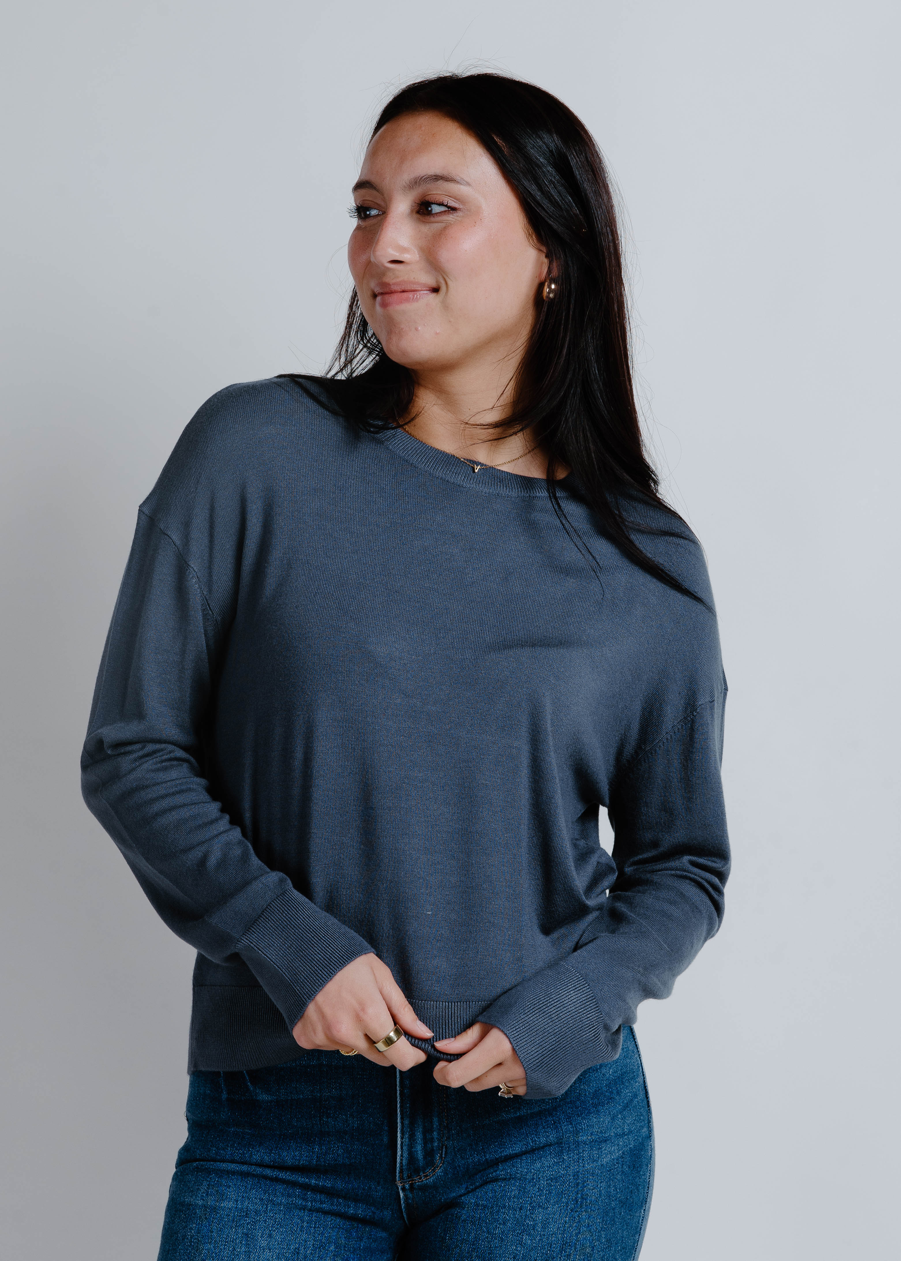 The Marianna Crewneck Sweater - Charcoal