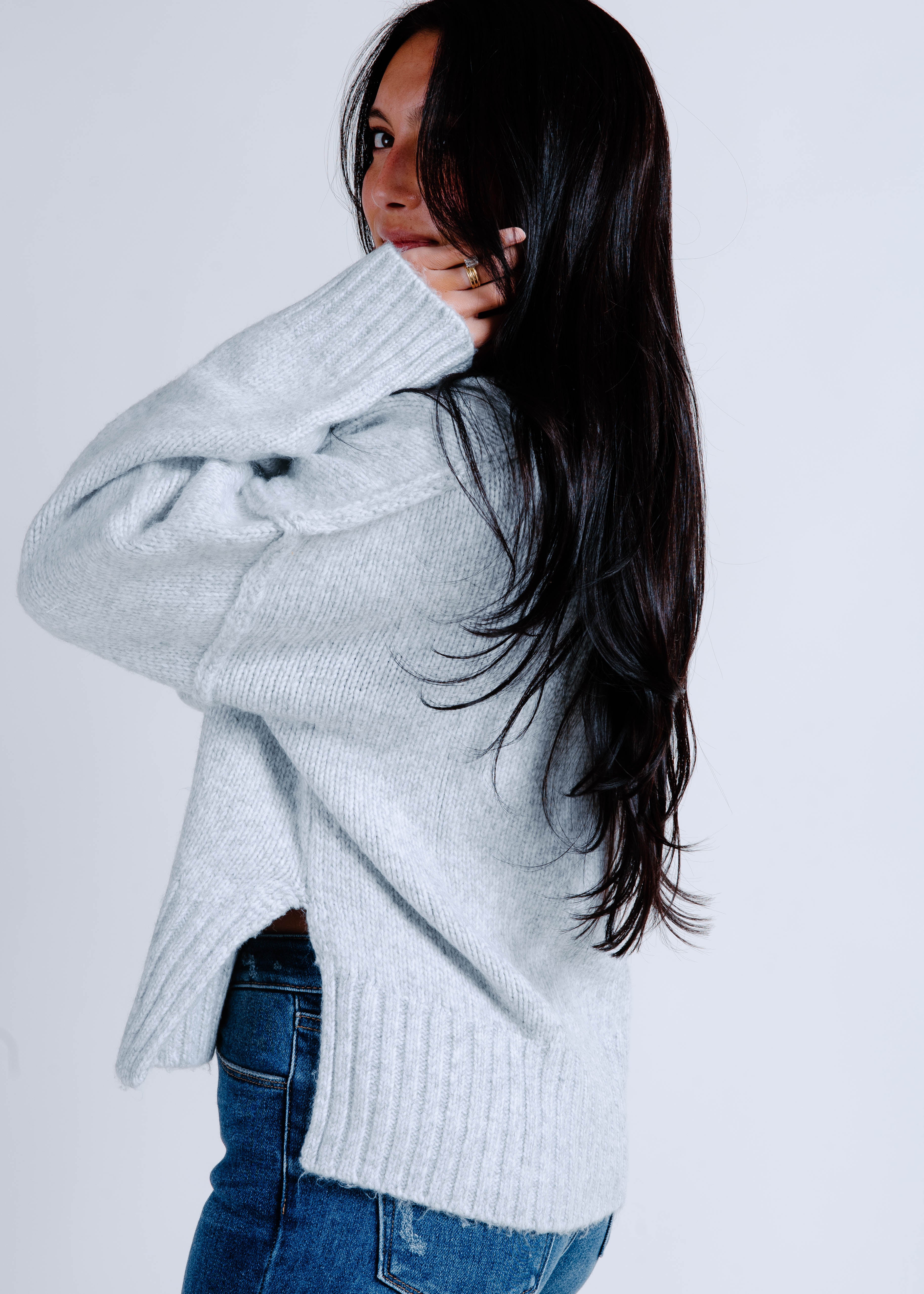 The Polo Knit Sweater - Grey