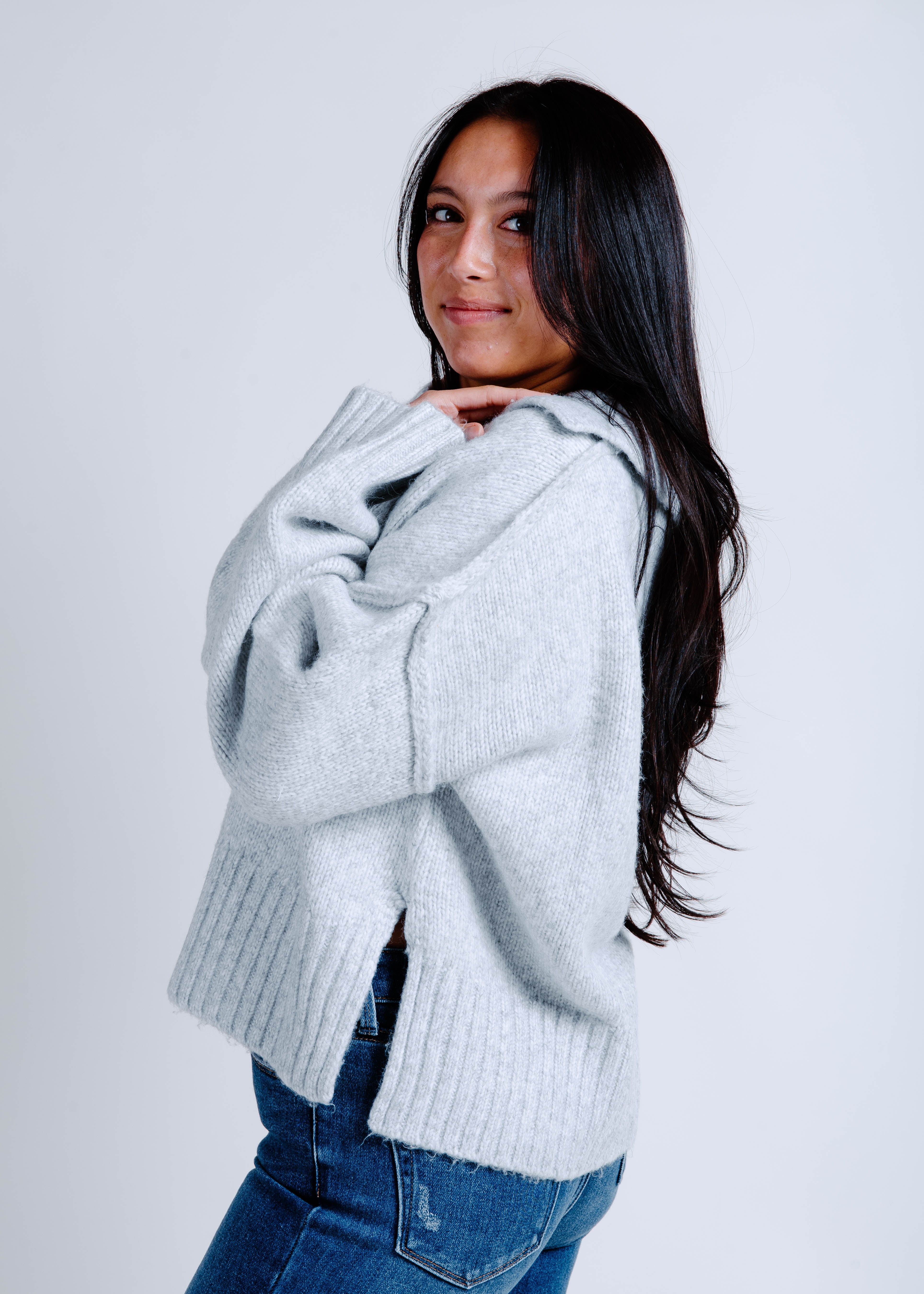 The Polo Knit Sweater - Grey