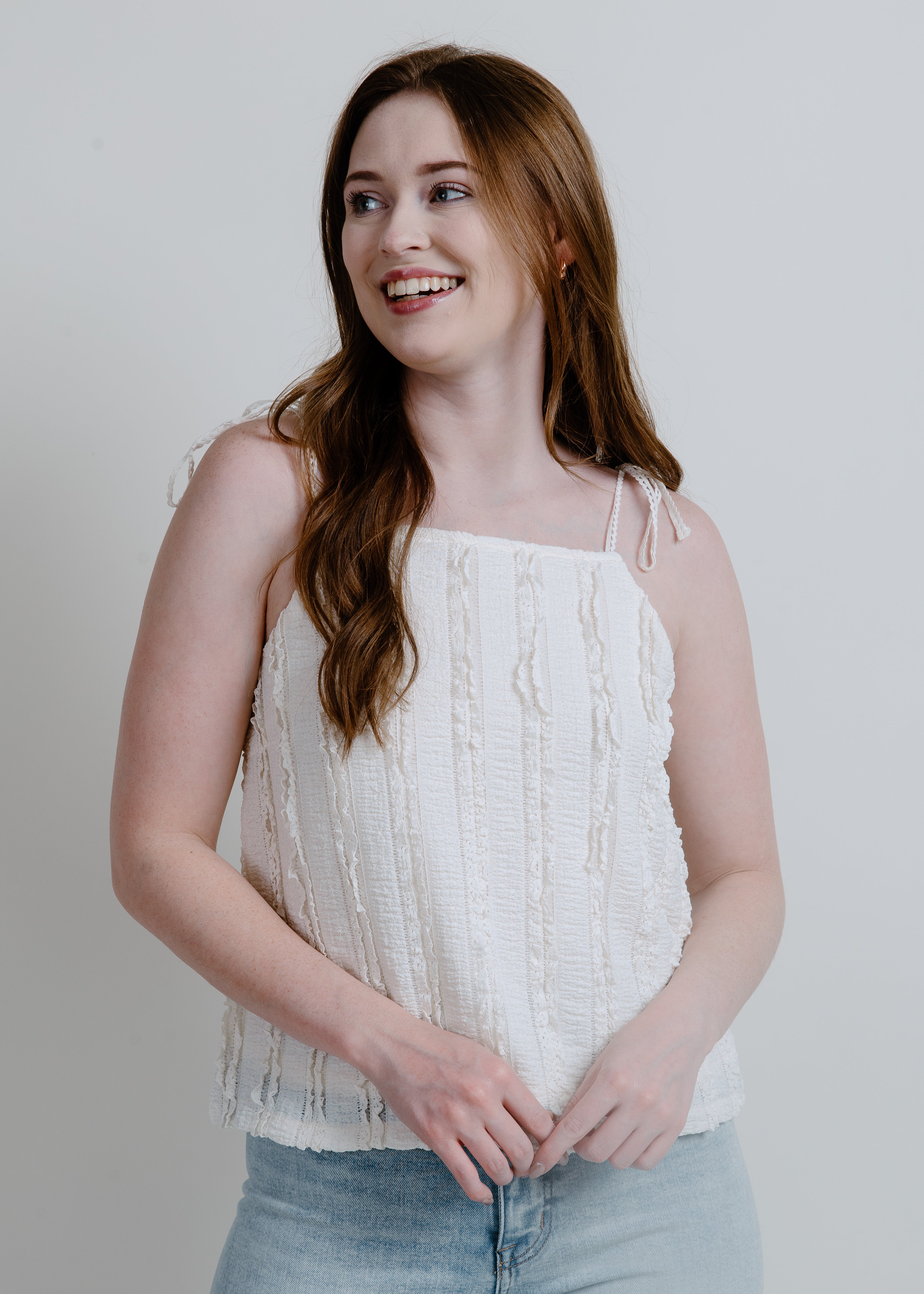 Trina Textured Top - Ivory