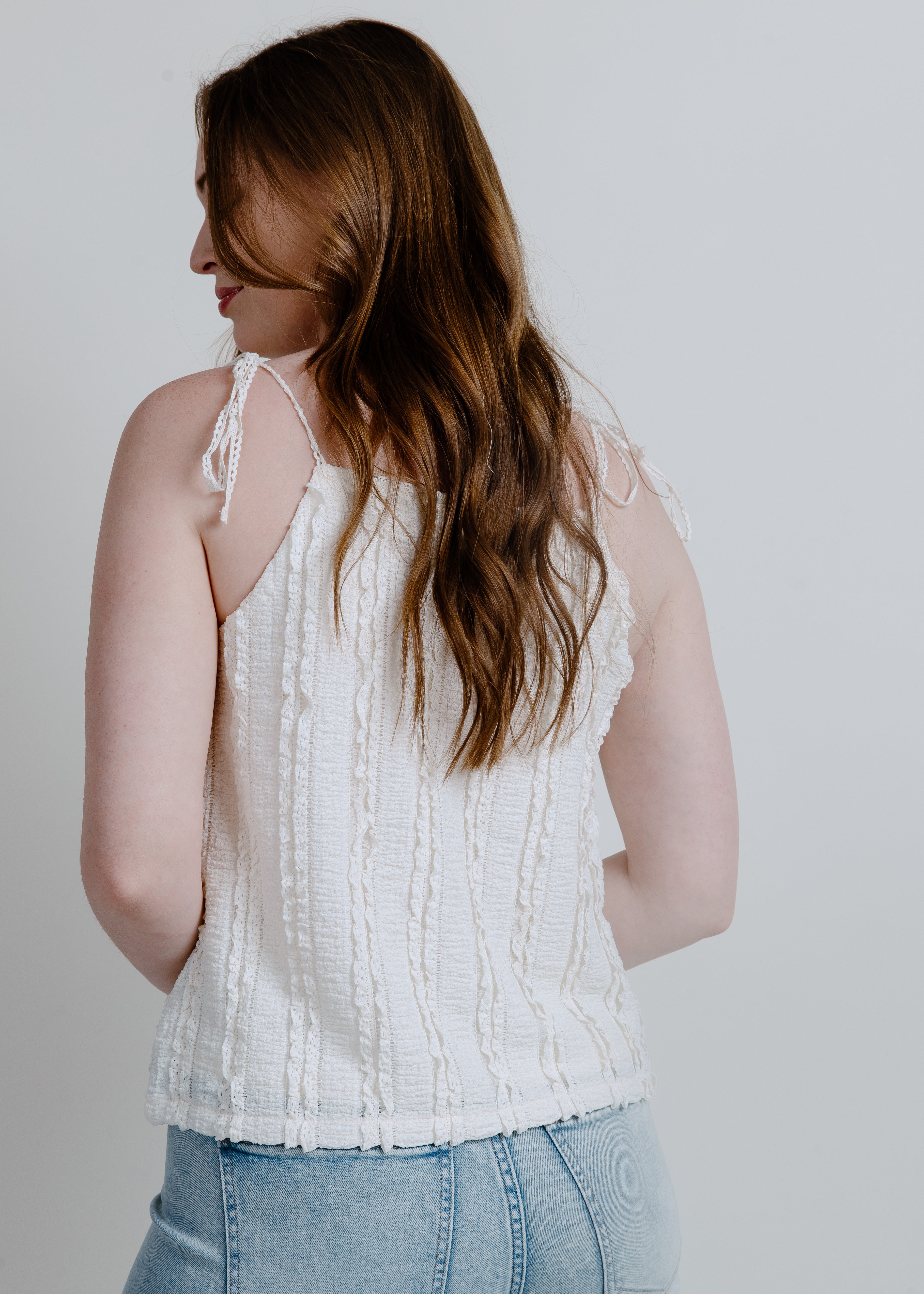 Trina Textured Top - Ivory